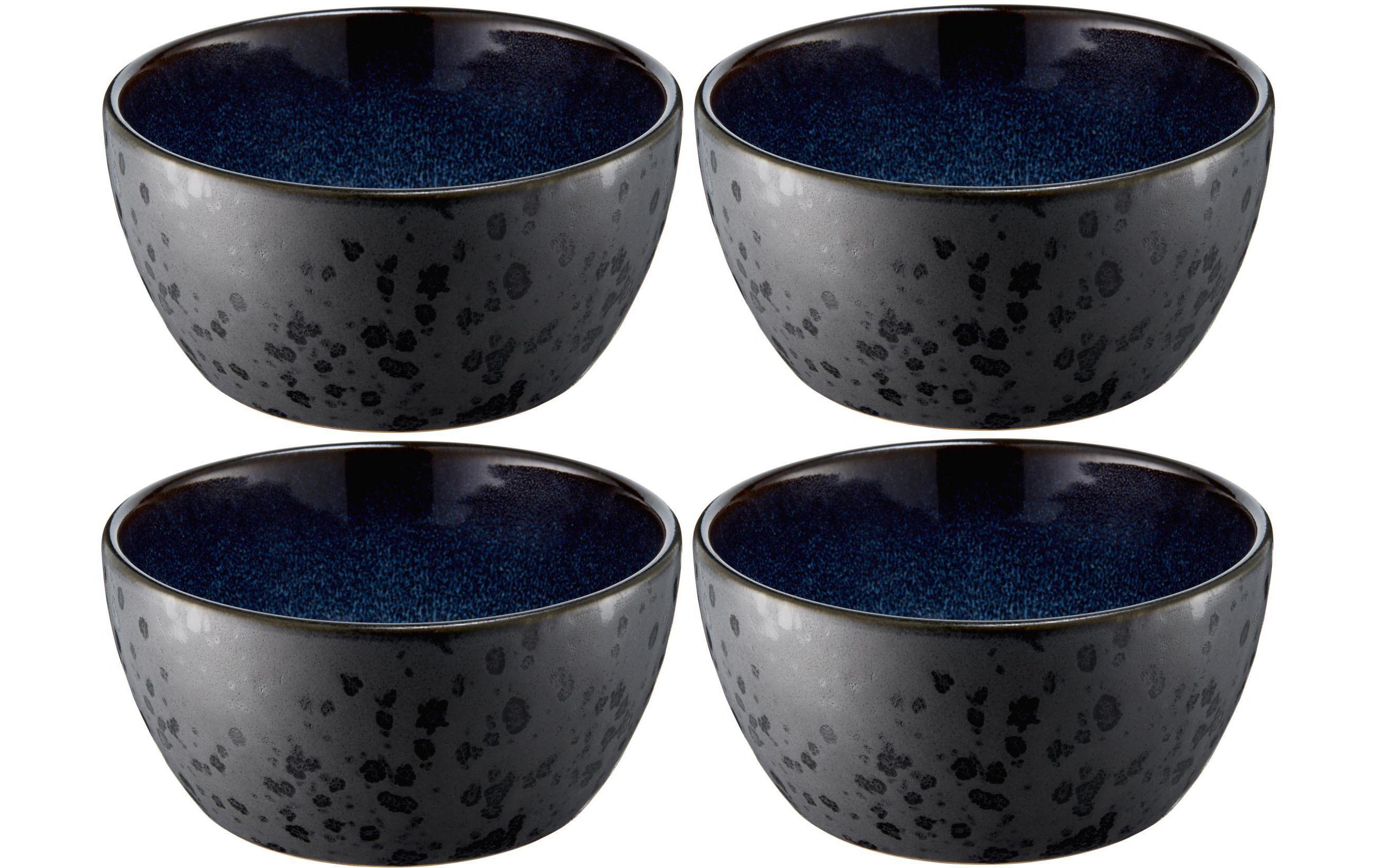 Bitz Snackschale 12 cm, 4 Stück, Schwarz/Dunkelblau