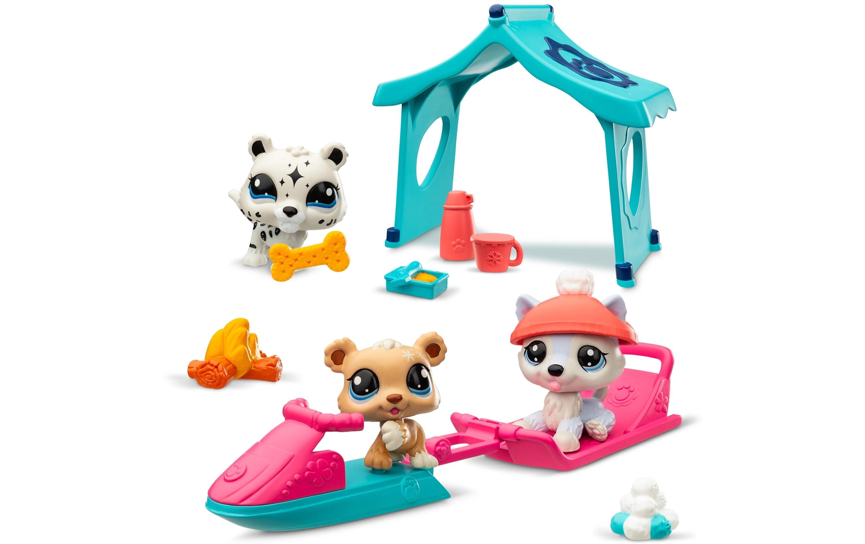 BANDAI Littlest Pet Shop Set Pets Schnee & Accessoires