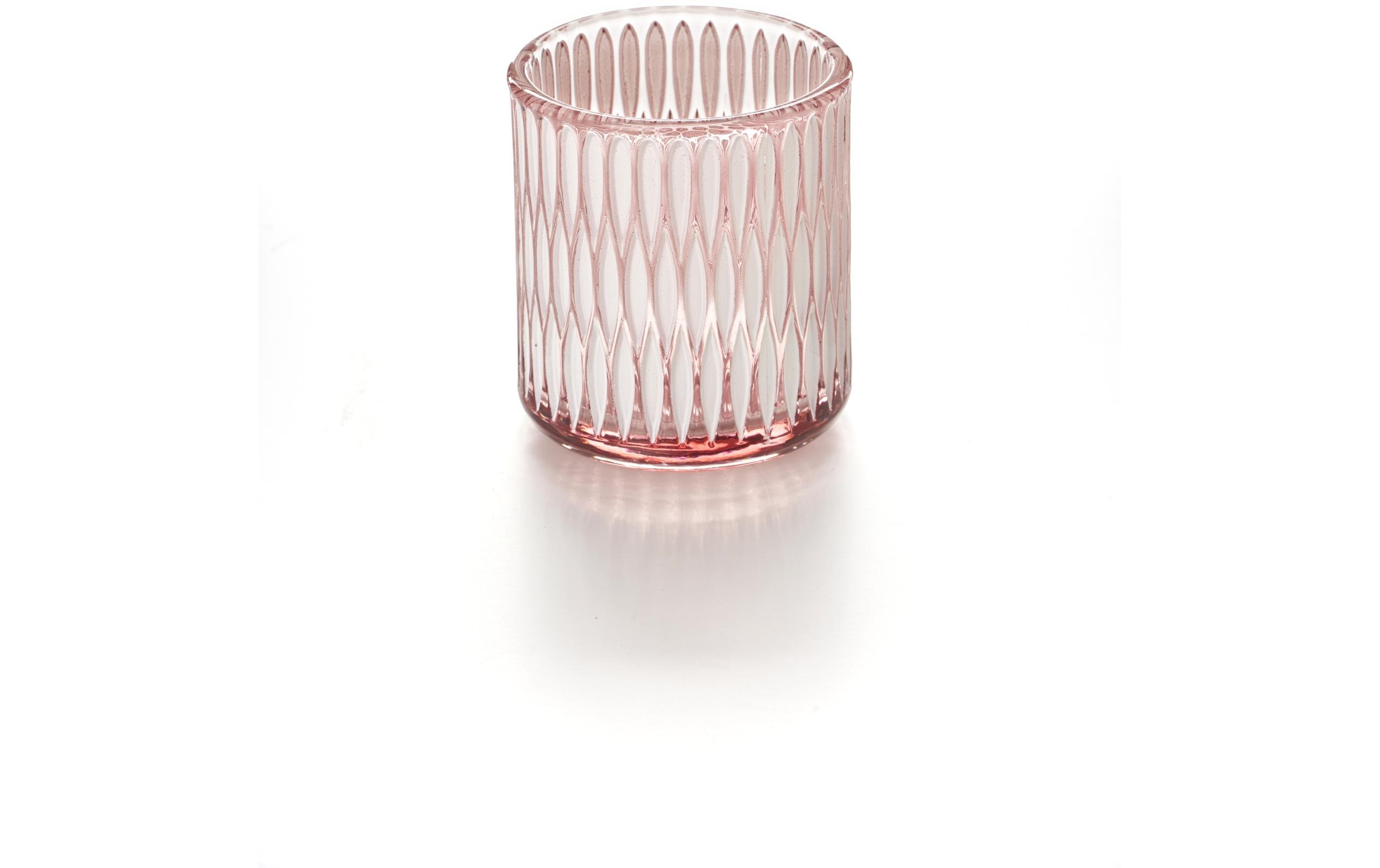balthasar Windlicht Crystal 7.8 cm, Rosa