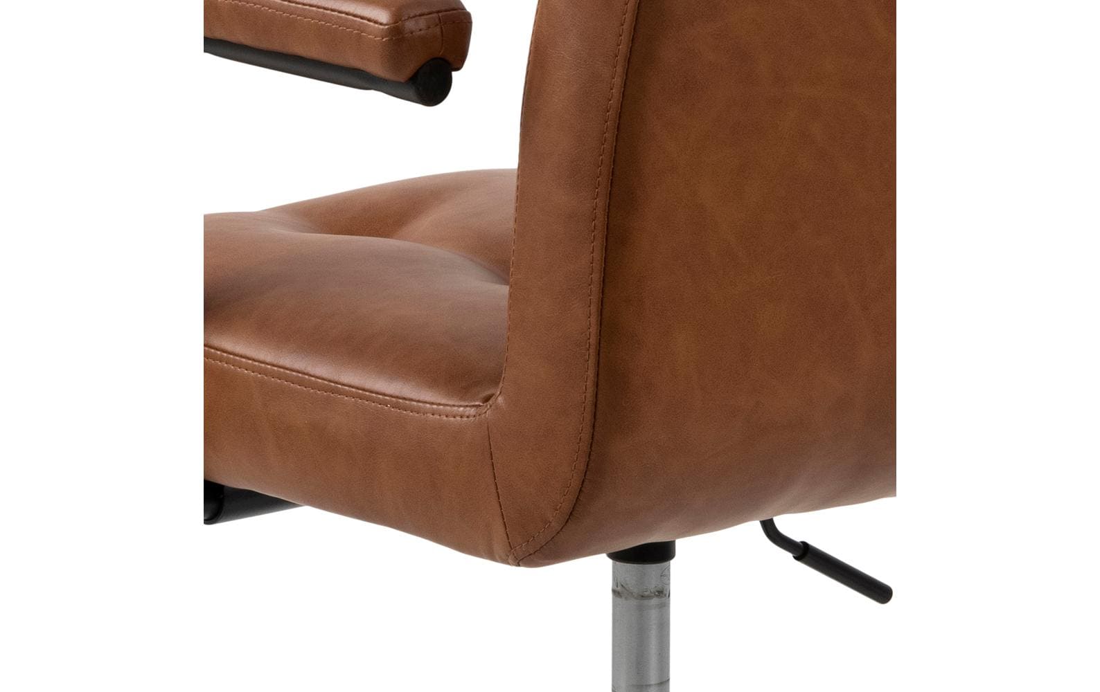AC Design Bürostuhl Cosmo, mit Polsterrücken und Armlehnen, Cognac