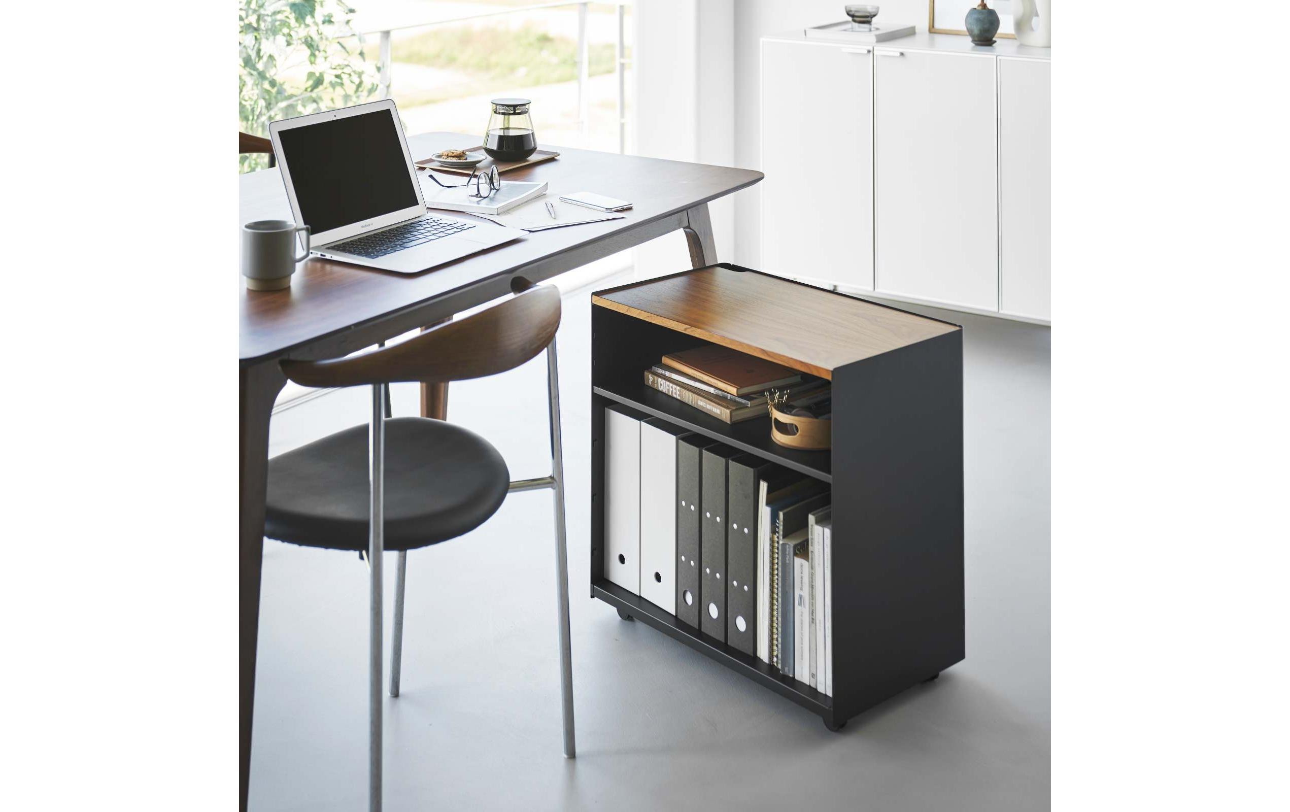 Yamazaki Servierwagen Tower 60.3 x 59 cm, Schwarz