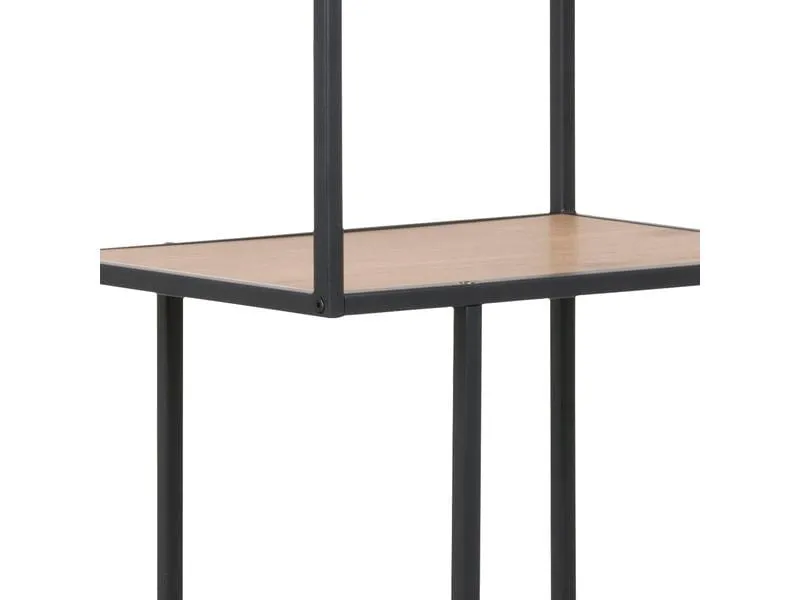 AC Design Regal Seaford 77 x 35 x 185cm, Braun/Schwarz