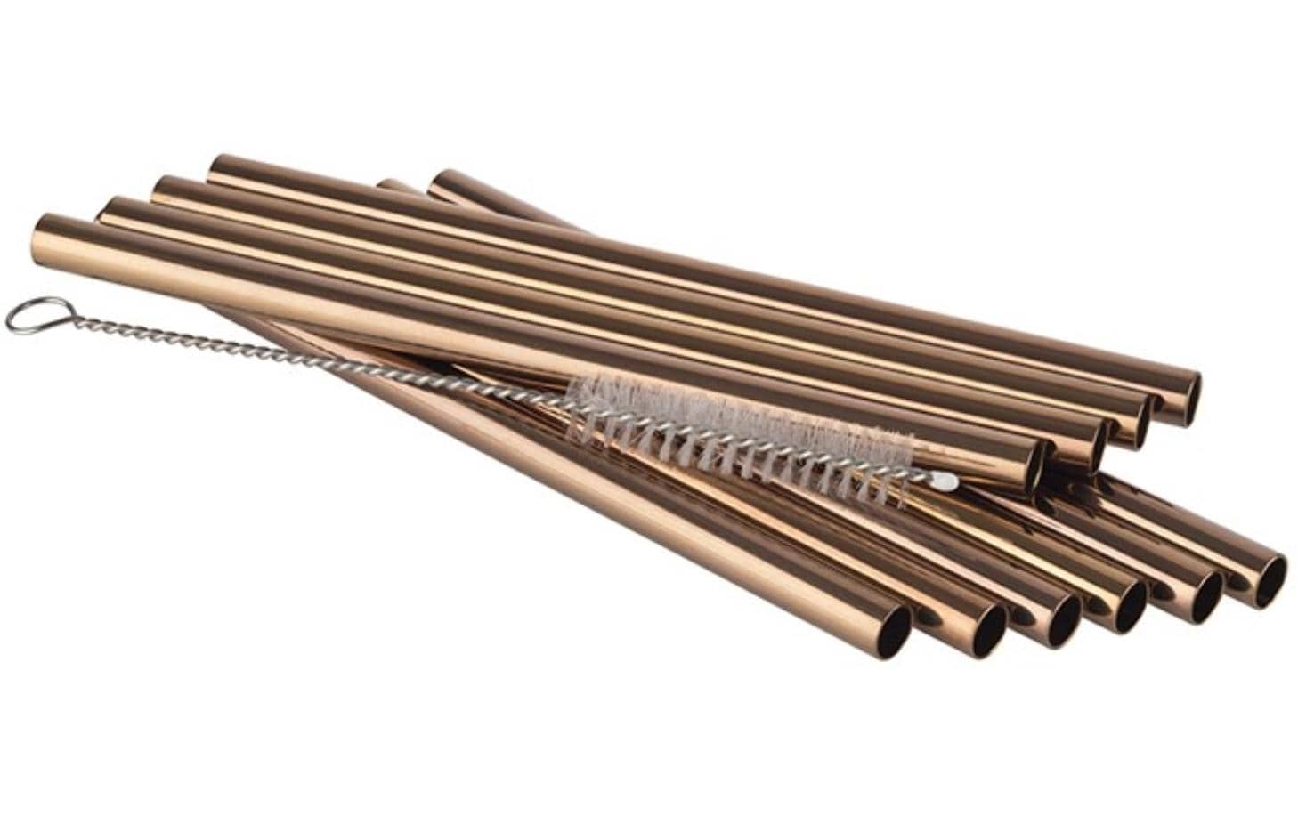 APS Strohhalm 11er-Set, 15 cm, Copper-Look