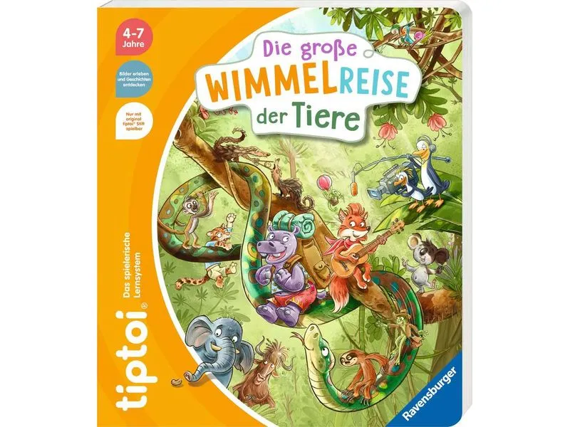 tiptoi Lernbuch Die grosse Wimmelreise der Tiere 4-7 Jahre tiptoi Lernbuch Die grosse Wimmelreise der Tiere 4-7 Jahre
