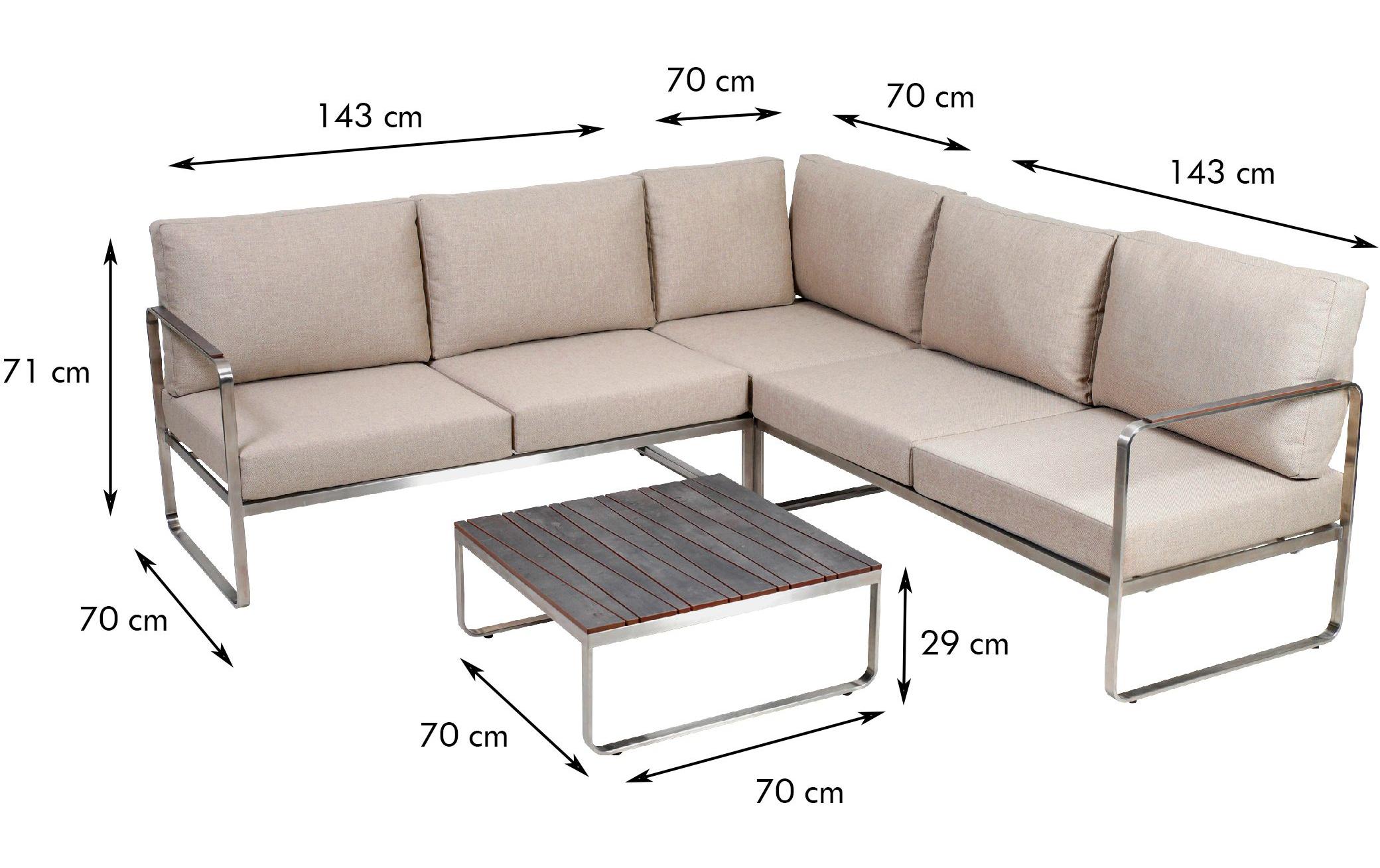 Greemotion Loungeset Sydney, Beige, 4 Sitzplätze