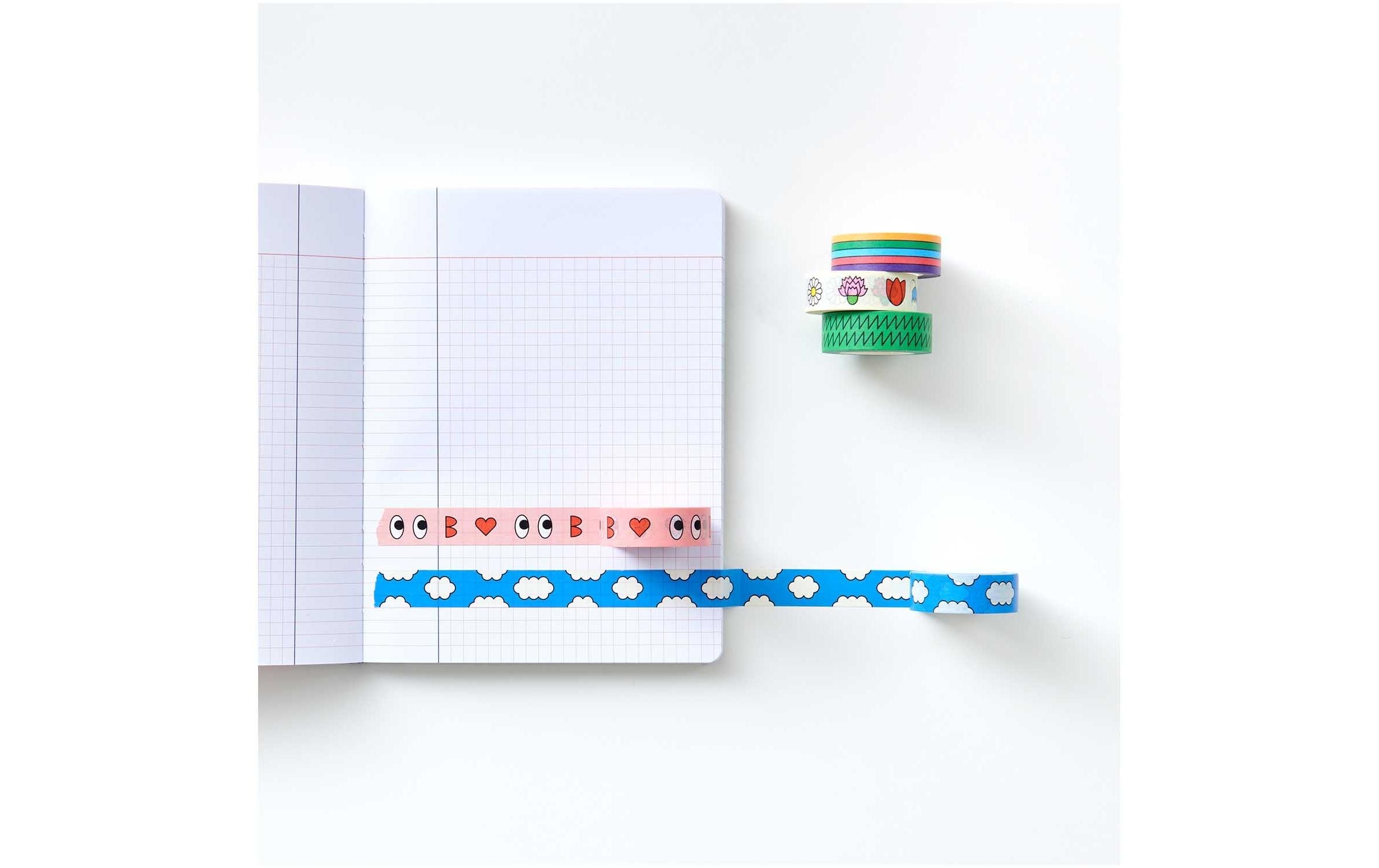 Rico Design Washi Tape Eye Candy 5 Stück, Mehrfarbig, 10 m