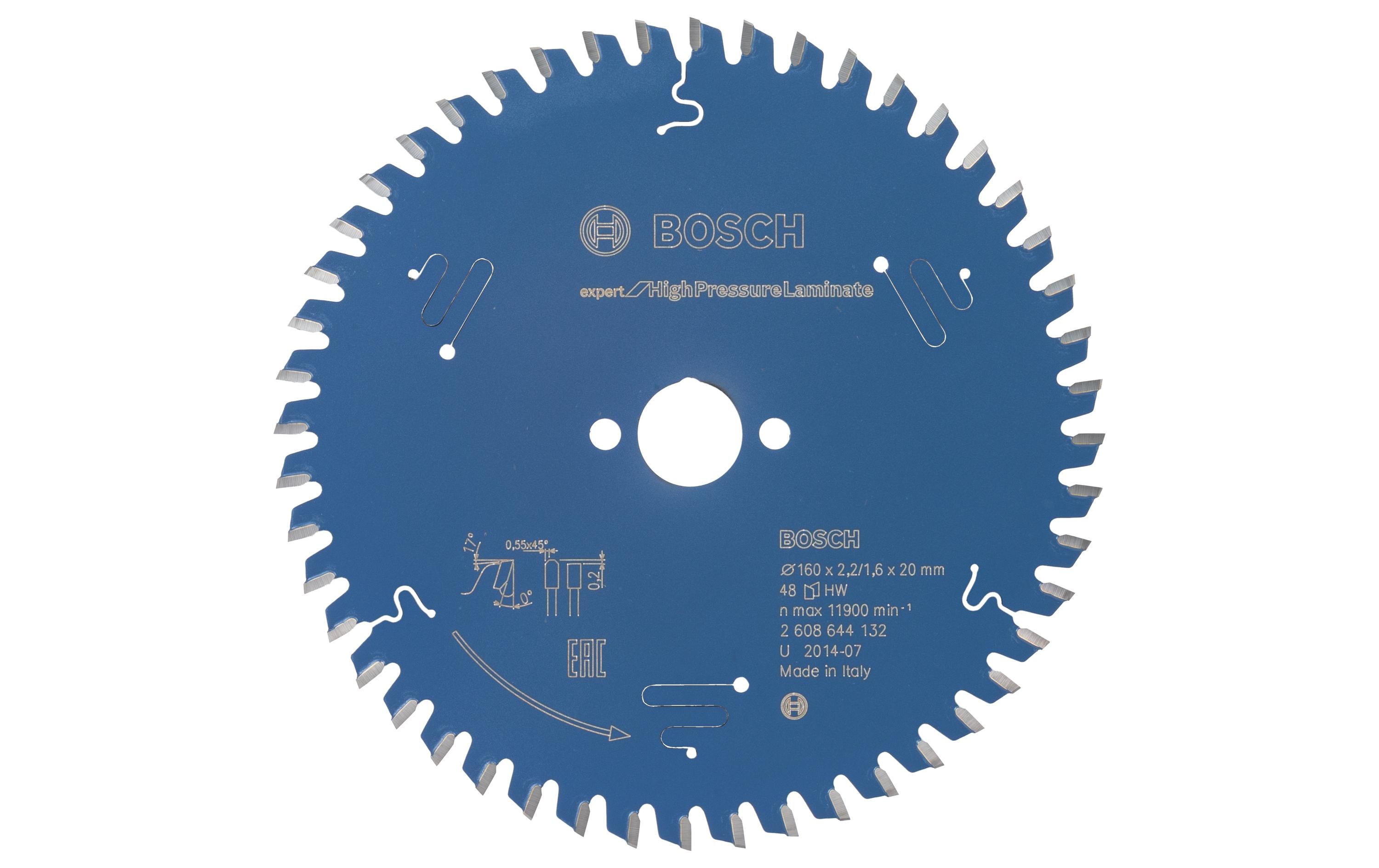 Bosch Professional Kreissägeblatt Expert for HPL, 160 x 20 x 2.2 mm, Z 48