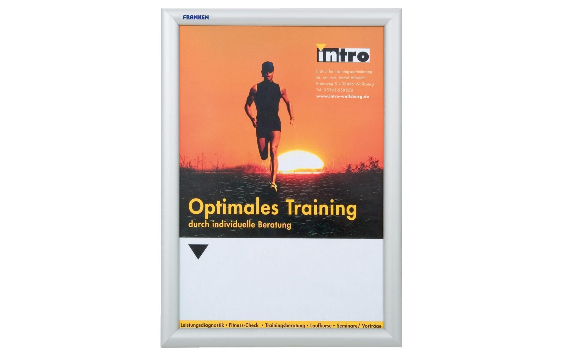 Franken Präsentationsrahmen Outdoor 25 mm, A3 Silber