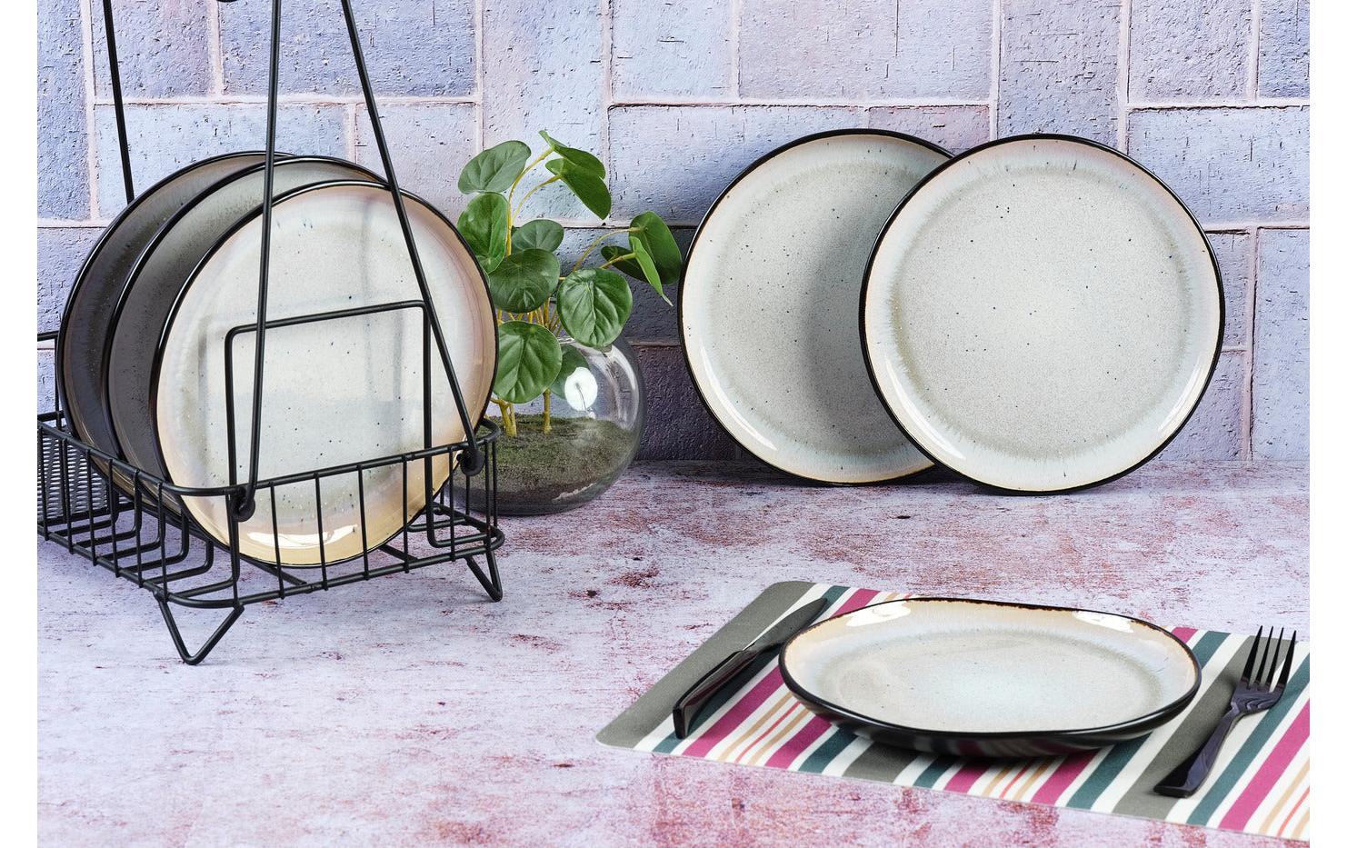 Björn Speiseteller Iris Elfenbeinweiss, Ø21.5 - 6-teilig