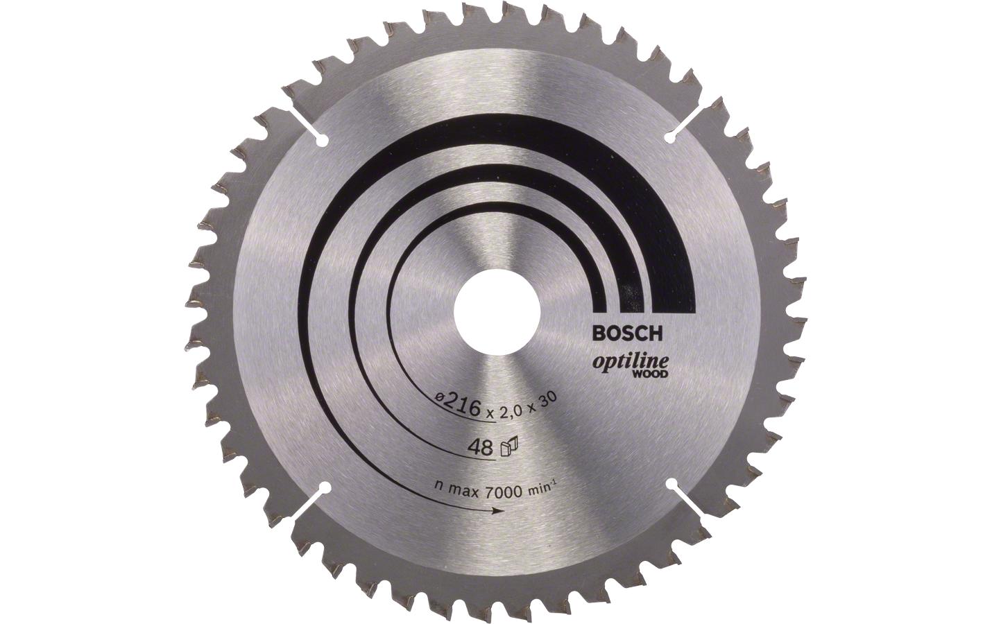 Bosch Professional Kreissägeblatt Optiline Wood Ø 216, 48 Zähne
