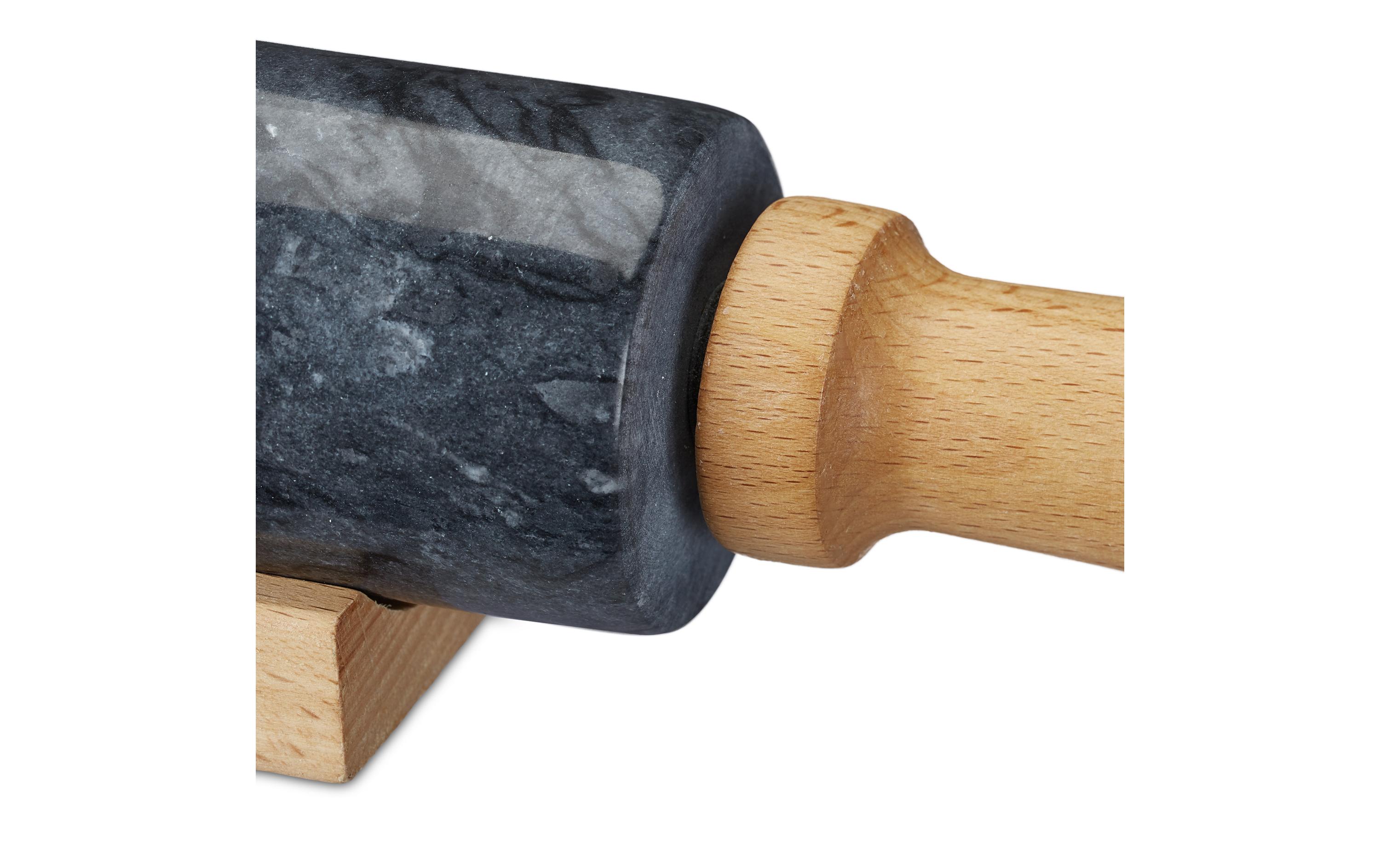 relaxdays Wallholz Nature/Schwarz