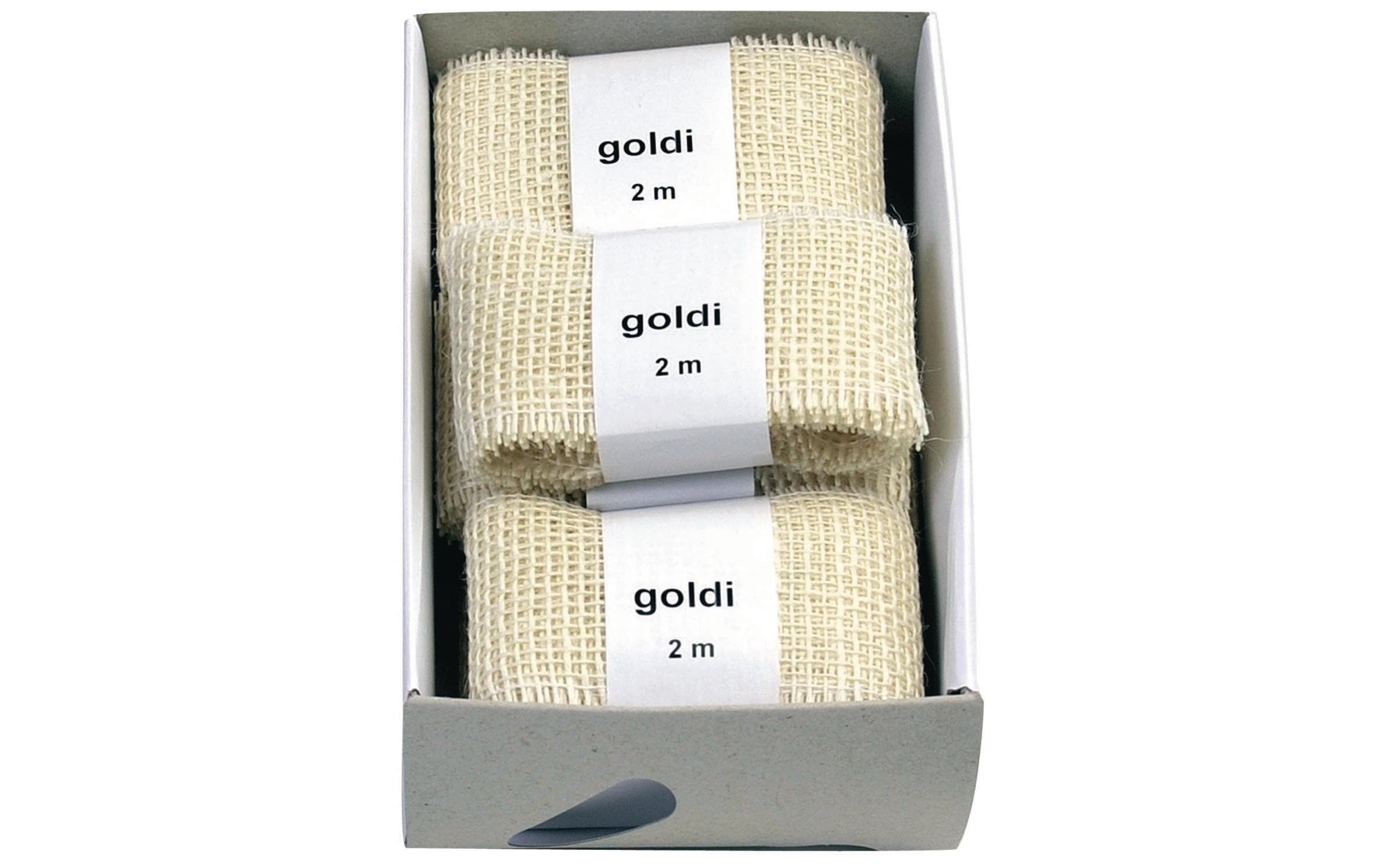 GOLDINA Juteband 6 cm x 2 m, Weiss, 1 Stück GOLDINA Juteband 6 cm x 2 m, Weiss, 1 Stück