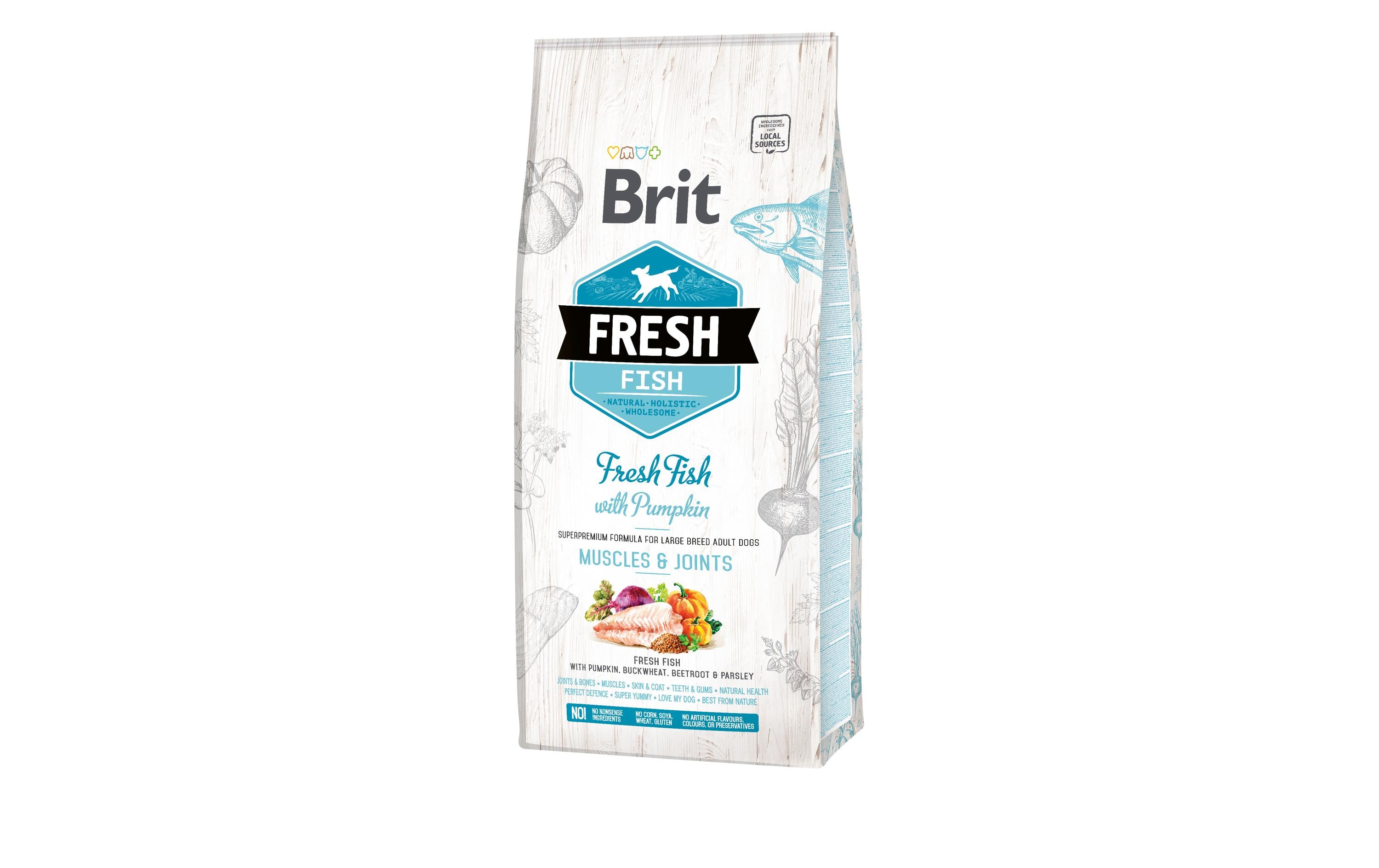 Brit Trockenfutter Fresh Dog Adult Large Breed Fisch, 12 kg