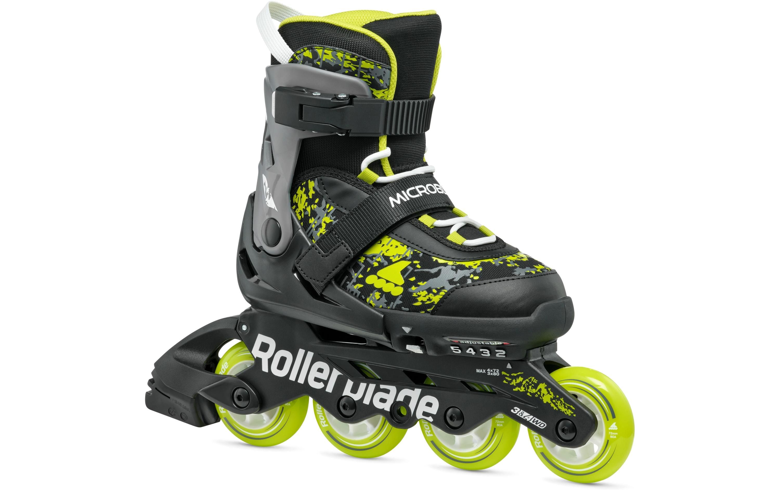 ROLLERBLADE Inline-Skates Microblade SL Schwarz/Lime, 36.5-40.5