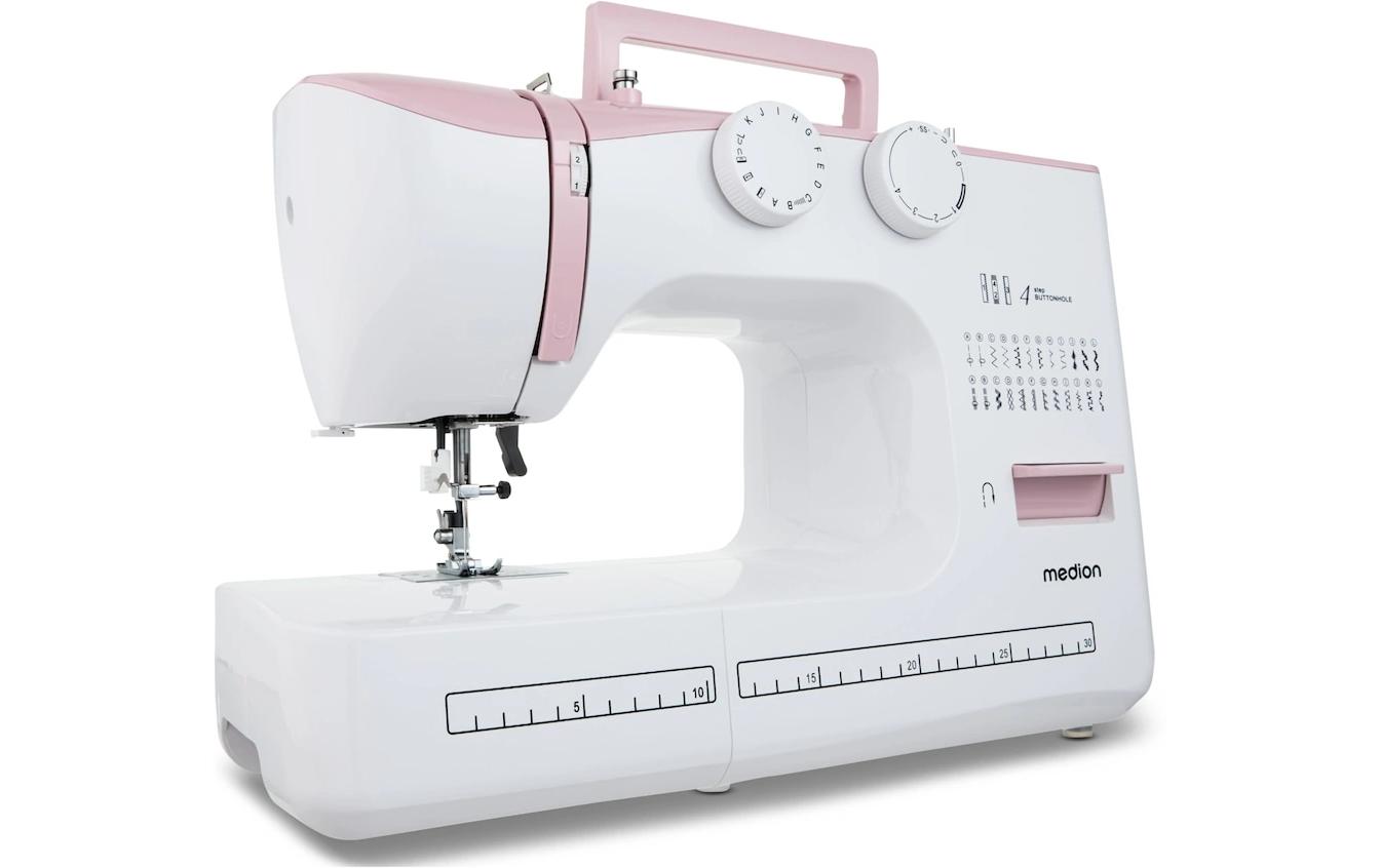 Medion Nähmaschine Life SM60 Weiss/Rosa