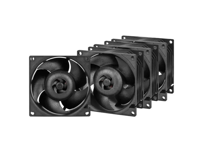 Arctic Cooling PC-Lüfter S8038-10K, 80 mm, 10000 RPM, Schwarz, 4 Stück