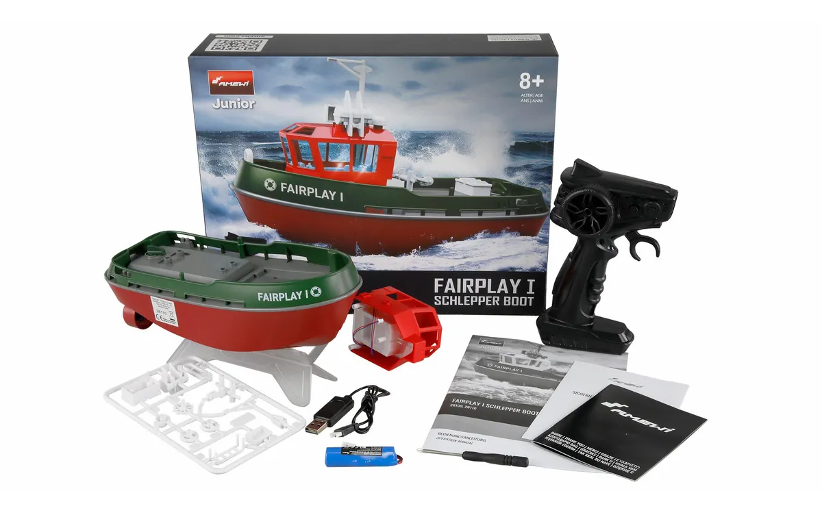 Amewi Boot Fairplay I Schlepper Grün, RTR, 1:72 Amewi Boot Fairplay I Schlepper Grün, RTR, 1:72