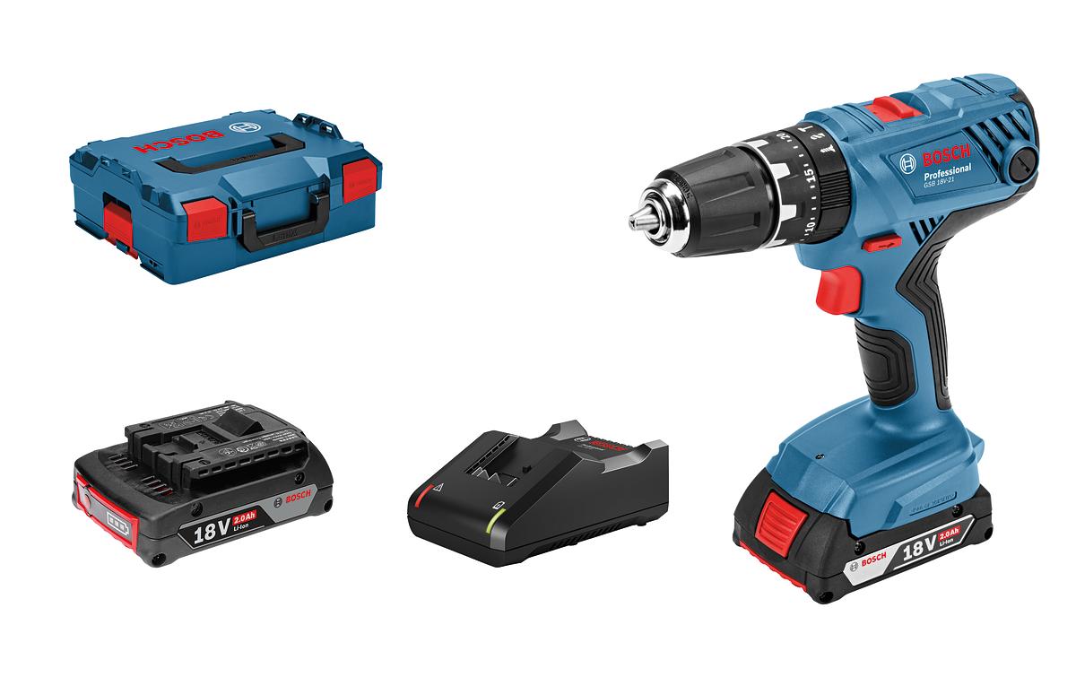 Bosch Professional Akku-Schlagbohrschrauber GSB 18 V-21 Kit Bosch Professional Akku-Schlagbohrschrauber GSB 18 V-21 Kit