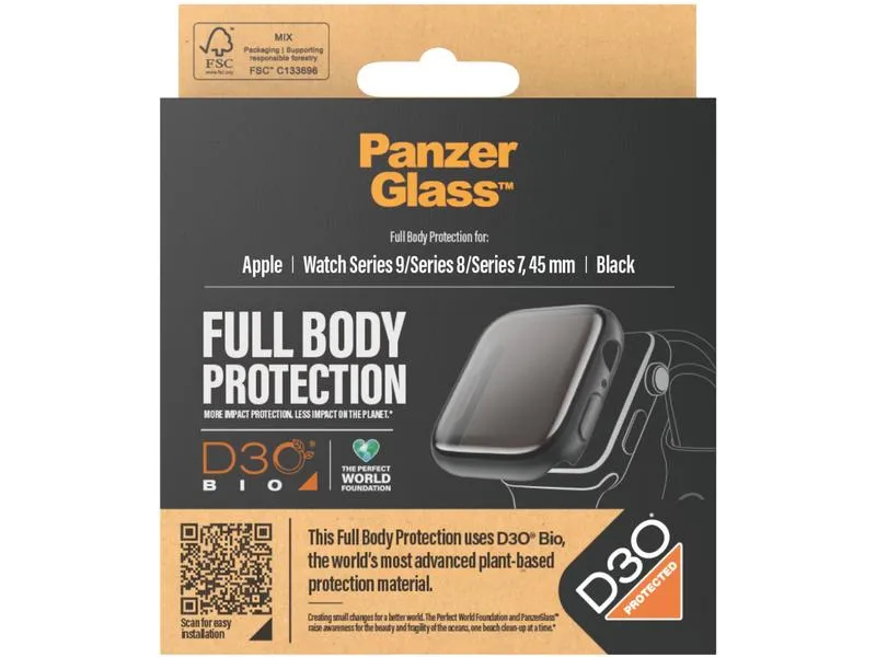 Panzerglass Full Body Apple Watch 2023 Series 9 45 mm Tansparent Panzerglass Full Body Apple Watch 2023 Series 9 45 mm Tansparent