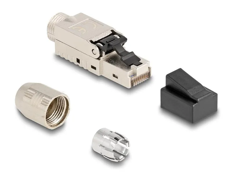 Delock Stecker RJ45 Cat.6A Feldkonfektionierbar 1 Stück, Silber Delock Stecker RJ45 Cat.6A Feldkonfektionierbar 1 Stück, Silber