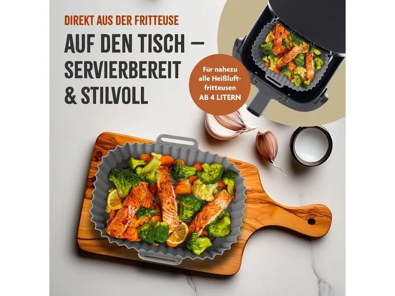 KitchBo Silikonform 20 x 15 x 6.3 cm, Schwarz / Grau KitchBo Silikonform 20 x 15 x 6.3 cm, Schwarz / Grau