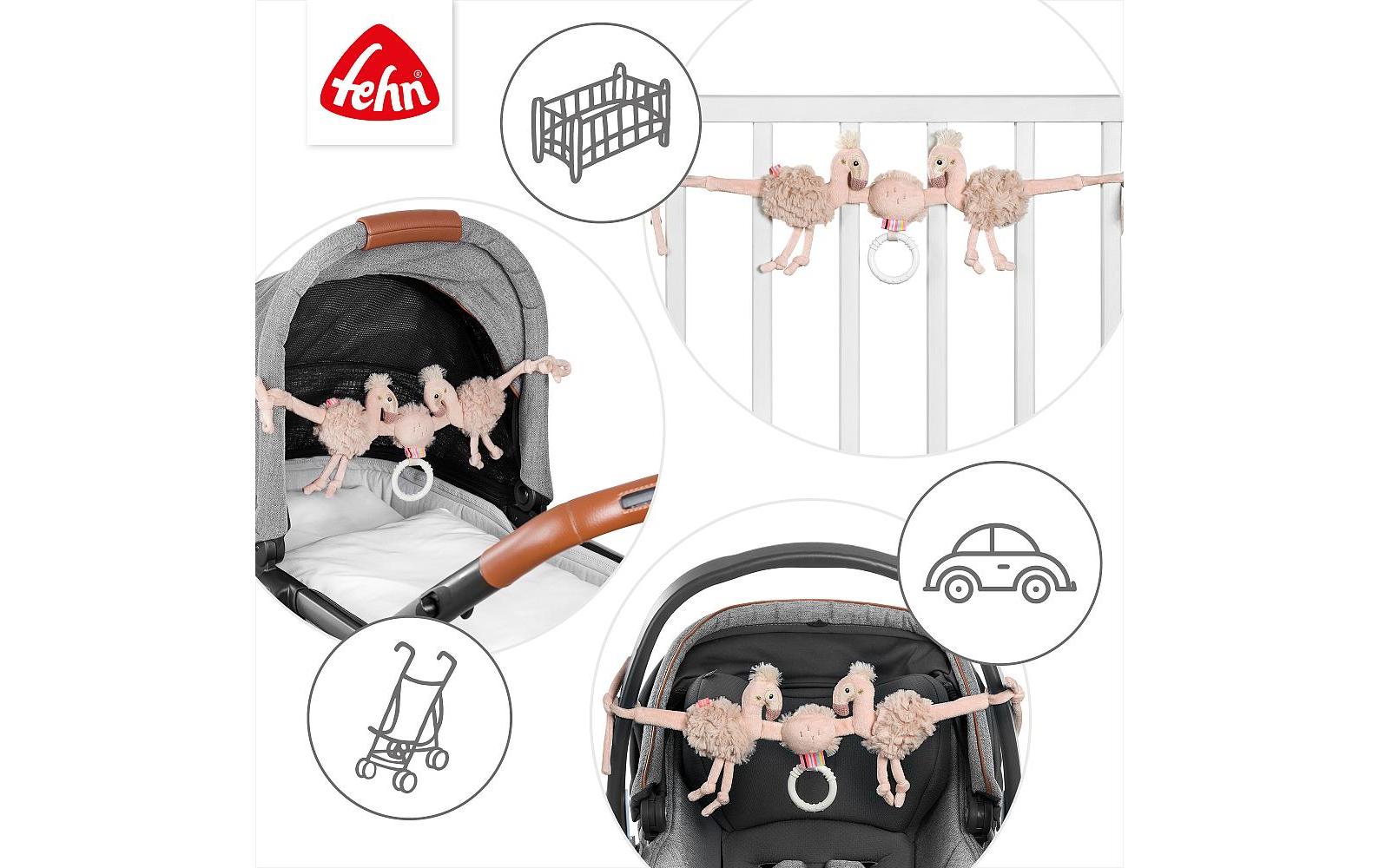 fehn Kinderwagenkette Flamingo Rose