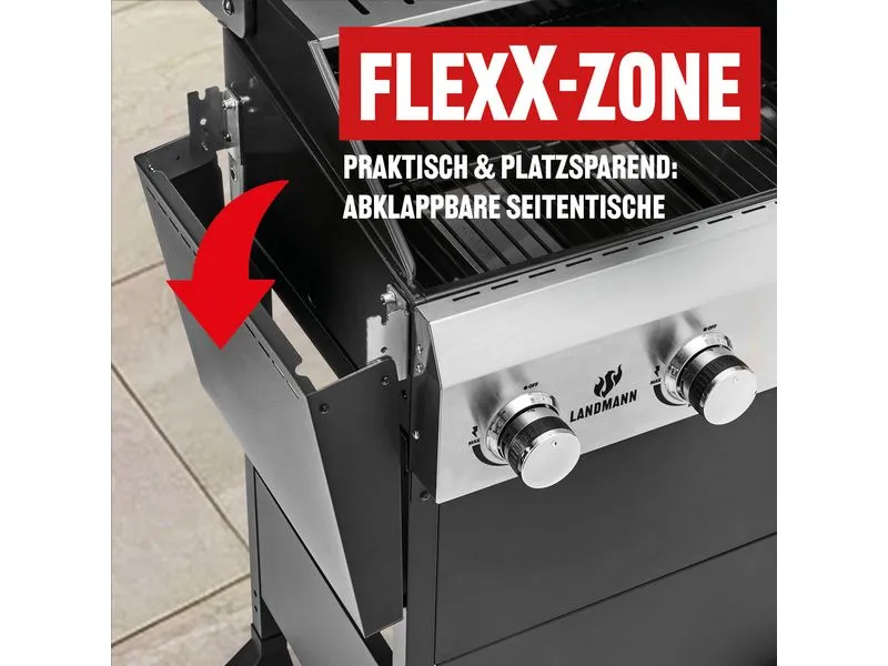Landmann Gasgrill Black 3.0 114 cm, Stahl emalliert, Rost Edelstahl Landmann Gasgrill Black 3.0 114 cm, Stahl emalliert, Rost Edelstahl