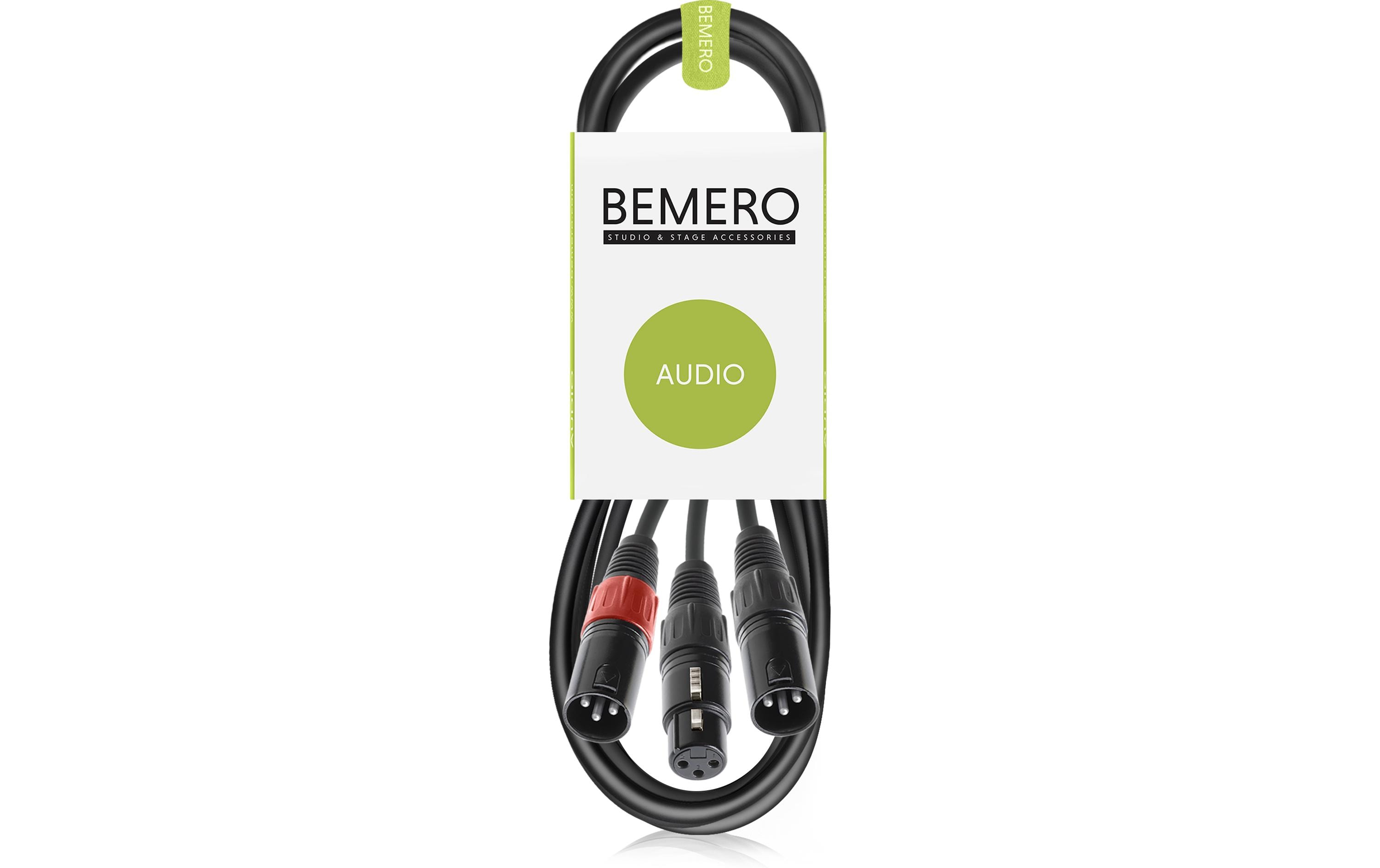 Bemero BAC4043-150BK XLRf - 2x XLRm 1.5m 1.5 m, Schwarz Bemero BAC4043-150BK XLRf - 2x XLRm 1.5m 1.5 m, Schwarz