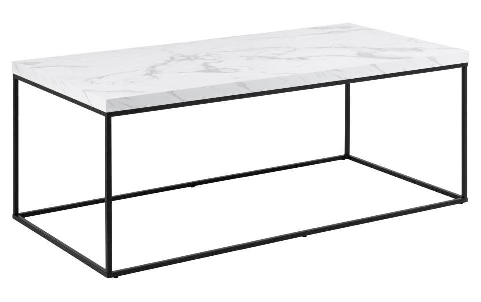 AC Design Couchtisch Barossa 110 x 55 x 45 cm, Schwarz/Weiss