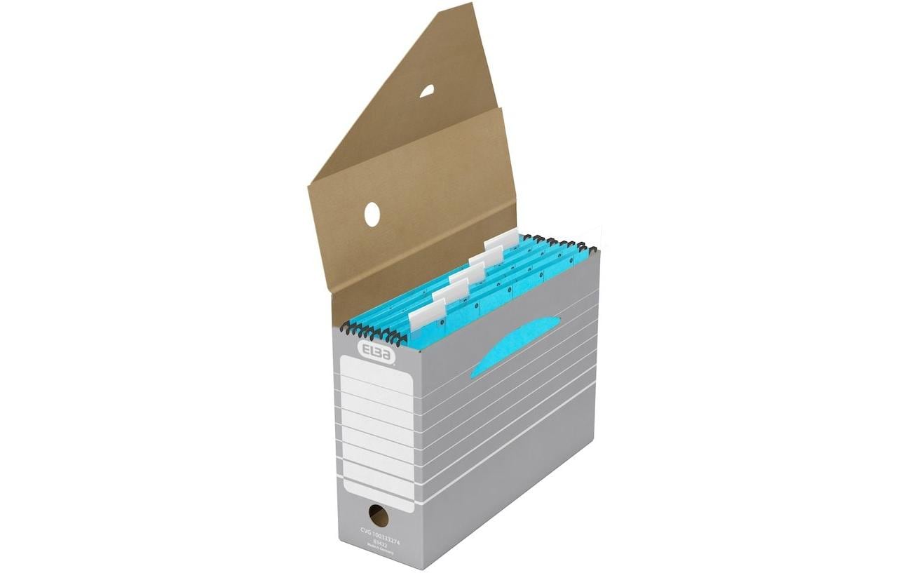 Elba Archivschachtel Tric A4 Grau/Weiss