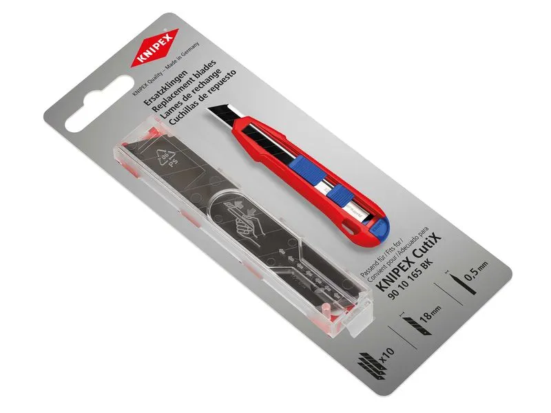 Knipex Ersatzklingen für CutiX Universalmesser 90 10 165 BK, 10 St.