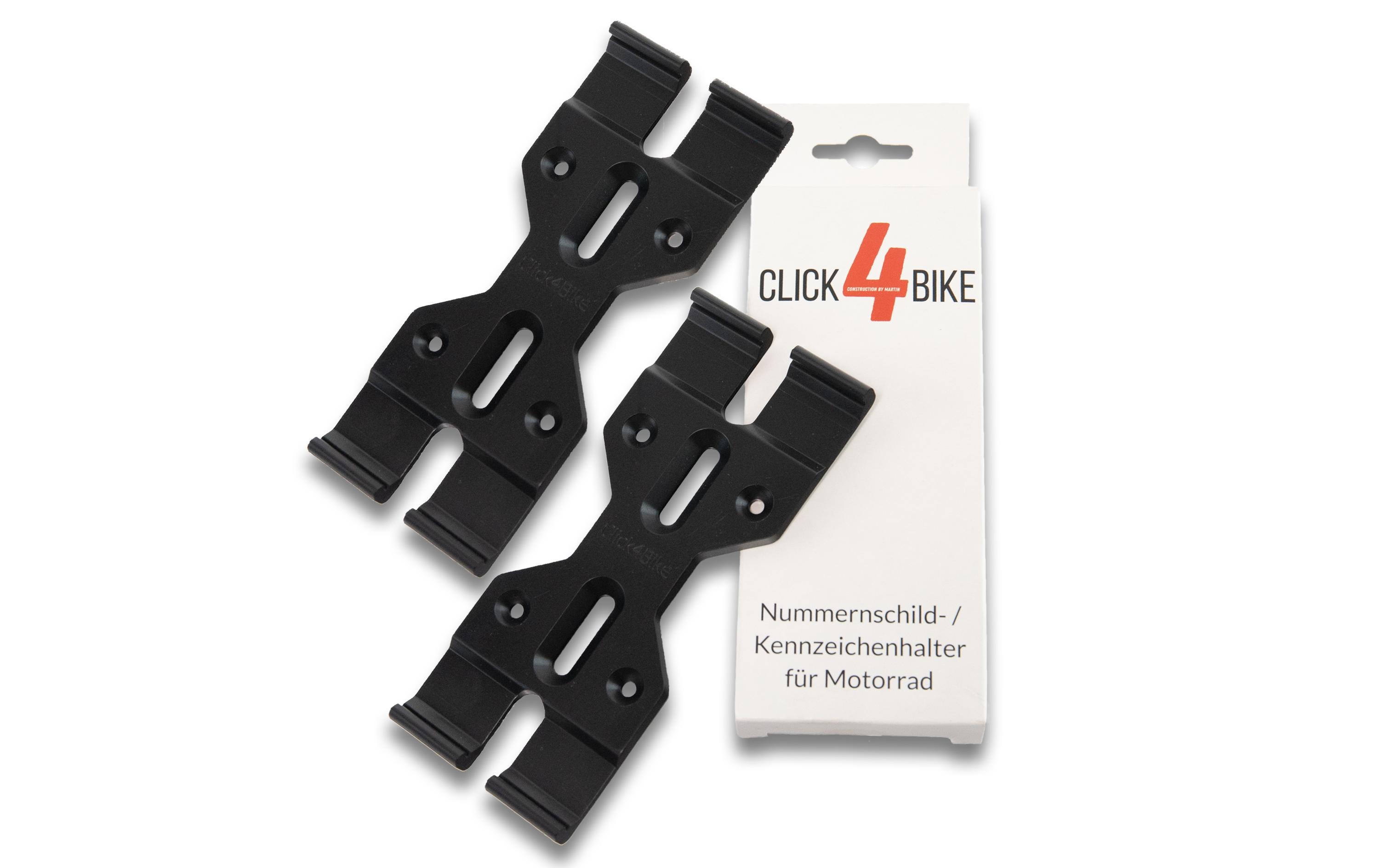 21CARS Kennzeichenhalterset Klick Motorrad, Schwarz 21CARS Kennzeichenhalterset Klick Motorrad, Schwarz