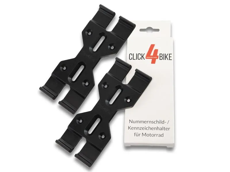 21CARS Kennzeichenhalterset Klick Motorrad, Schwarz 21CARS Kennzeichenhalterset Klick Motorrad, Schwarz