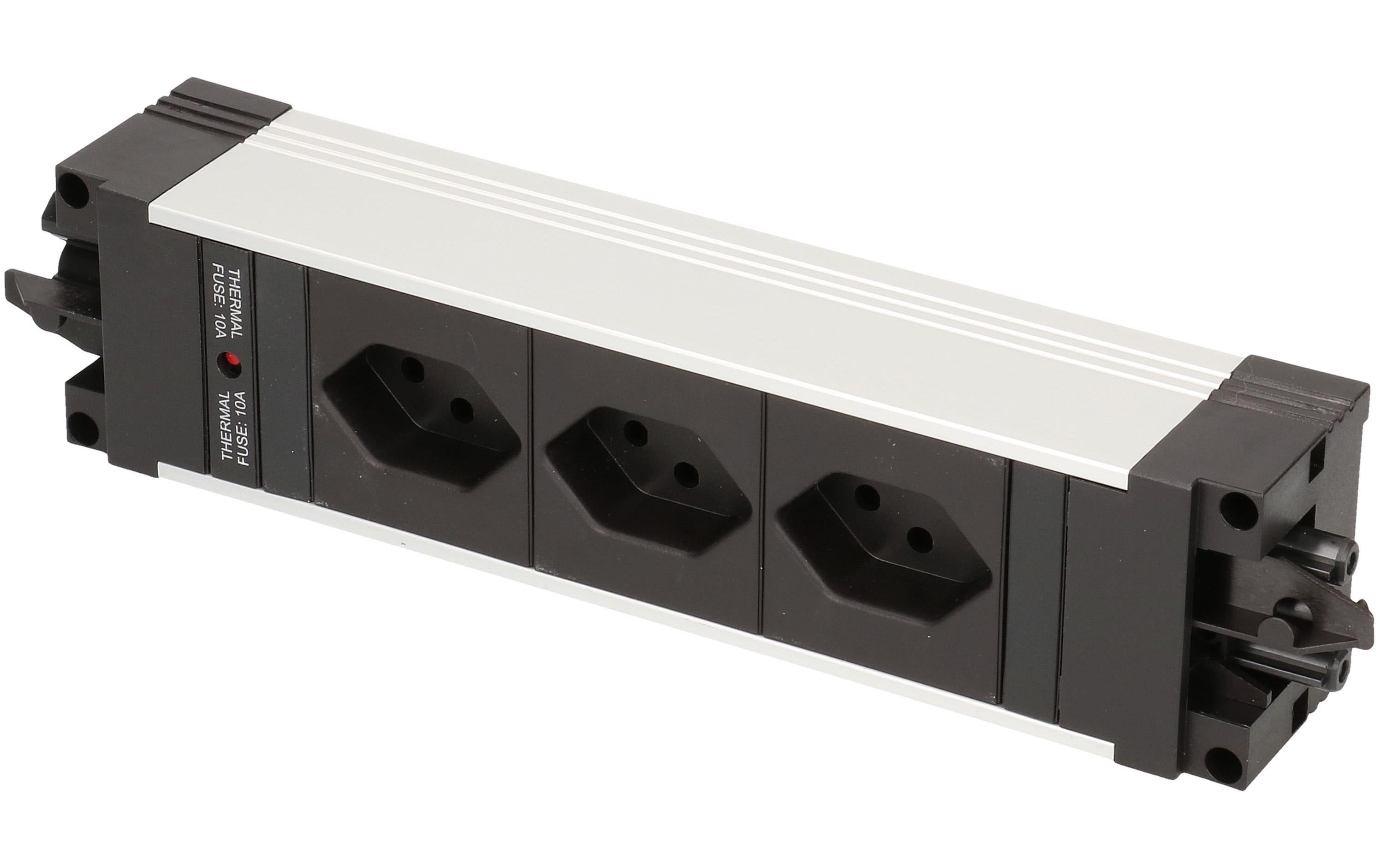 Bachmann Einbausteckerleiste STEP 3x T13 90°