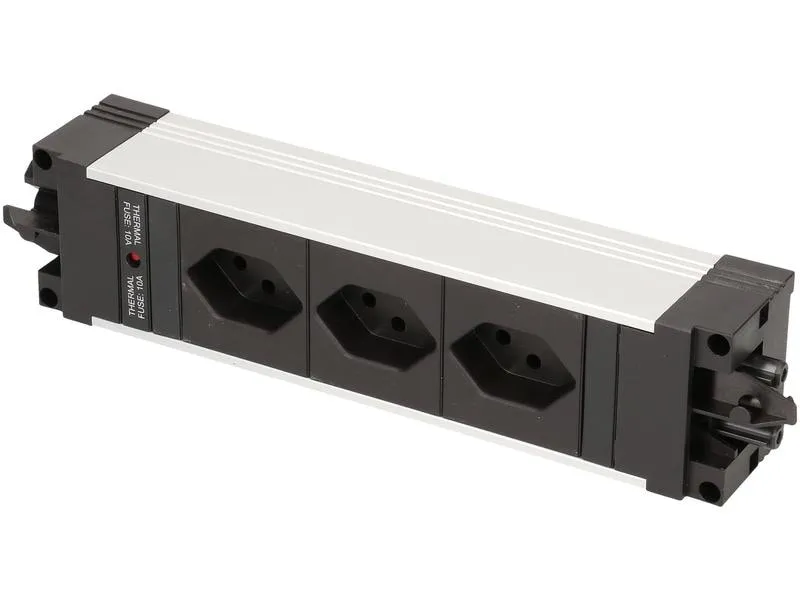 Bachmann Einbausteckerleiste STEP 3x T13 90°