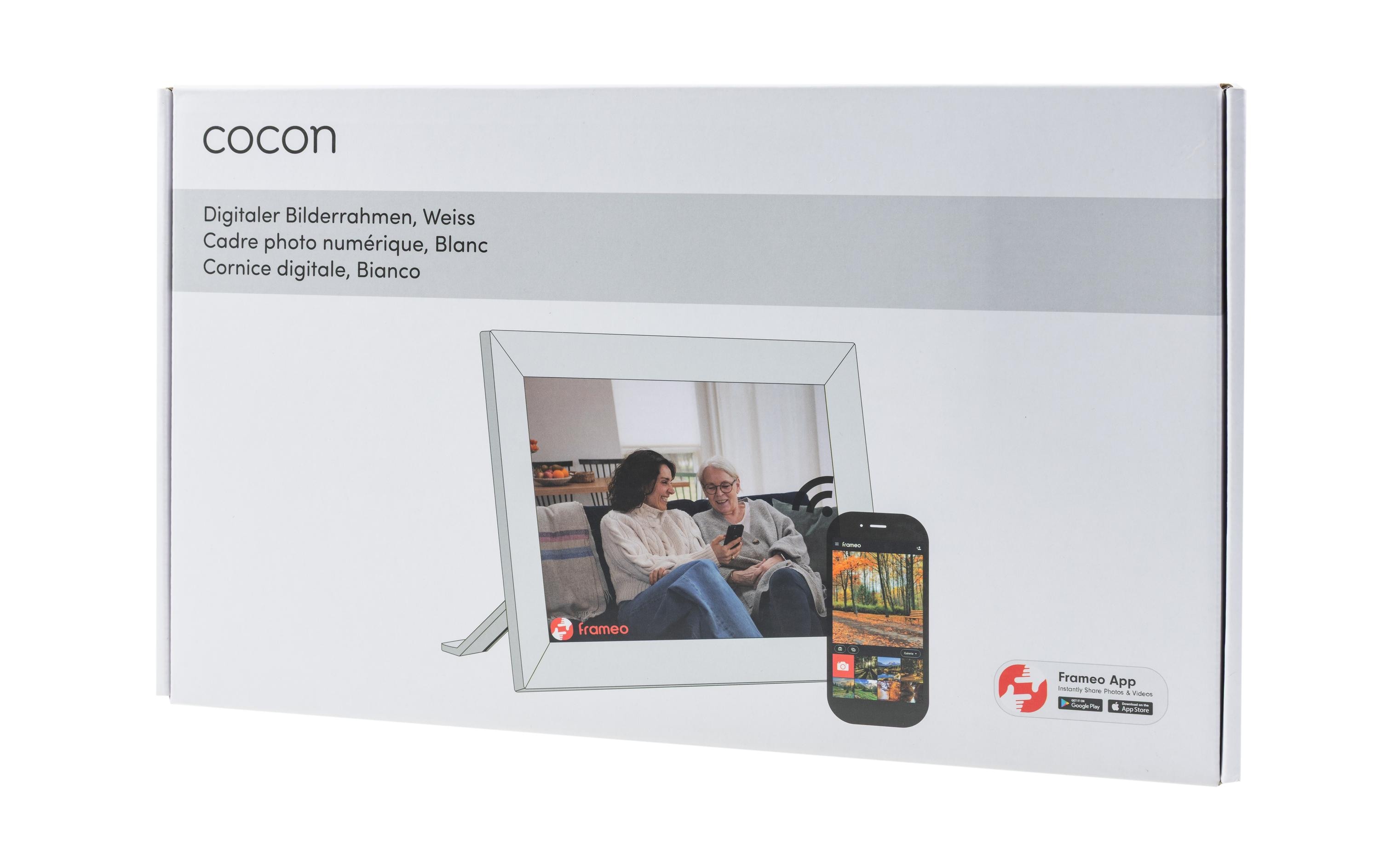 COCON Digitaler Bilderrahmen Momento 10.1, Weiss