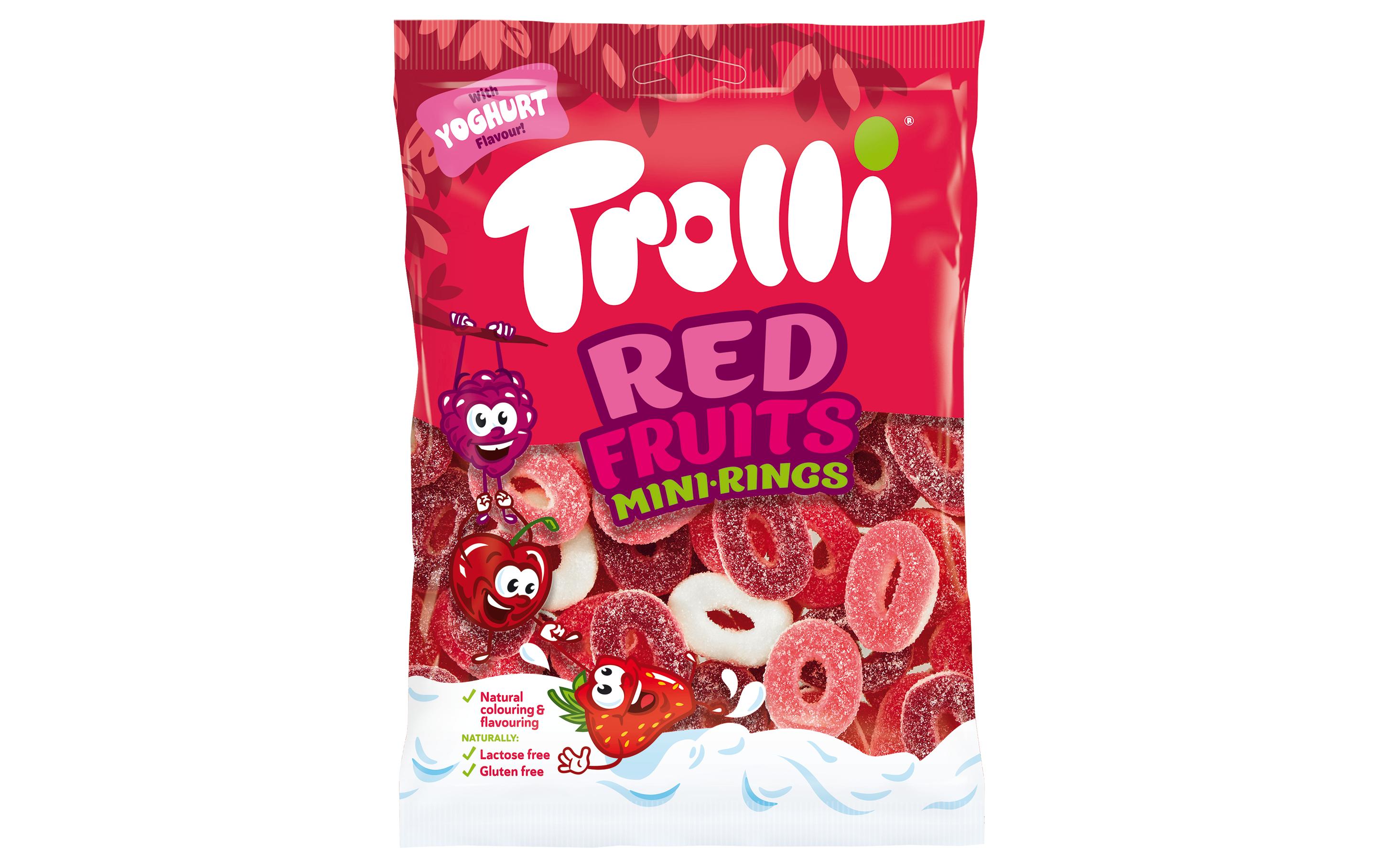 Trolli Gummibonbons Miniringe Red Fruits 200 g