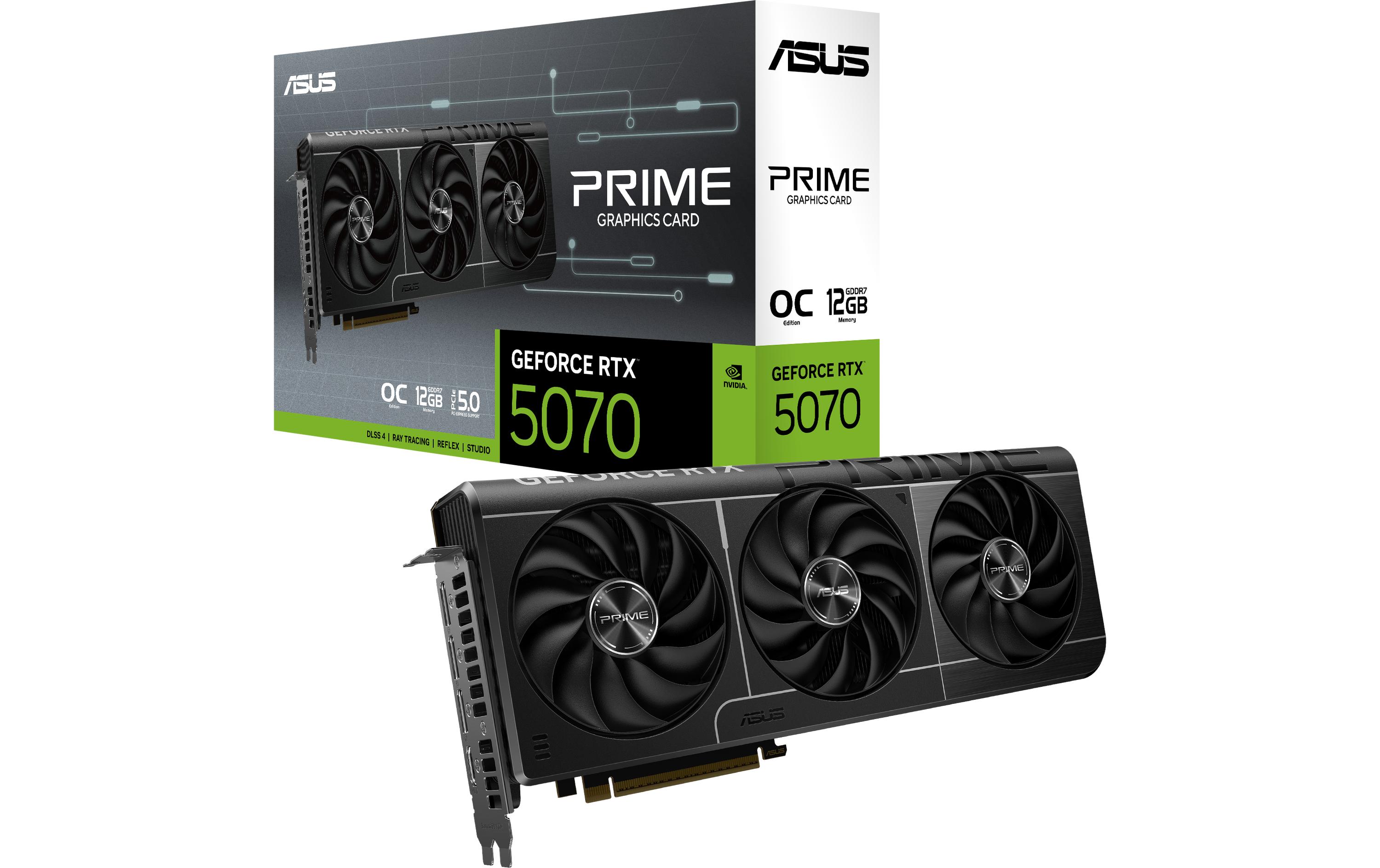 ASUS Grafikkarte Prime GeForce RTX 5070 OC Edition 12 GB GDDR7 ASUS Grafikkarte Prime GeForce RTX 5070 OC Edition 12 GB GDDR7