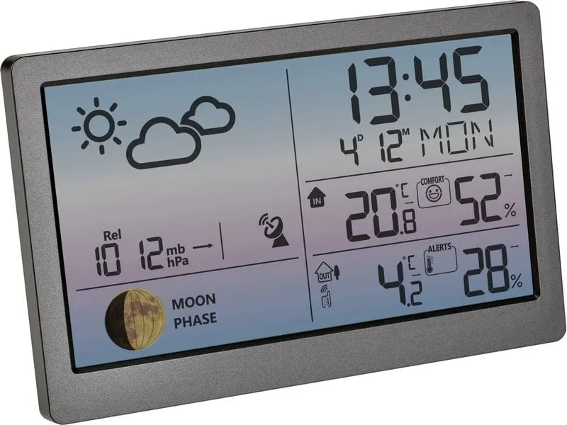 TFA Dostmann Wetterstation Luna Sky Silber