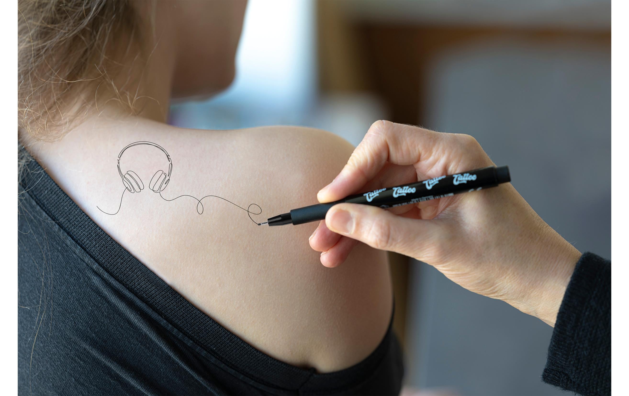 Eberhard Faber Tattoostift One Line 4 Stück, Mehrfarbig