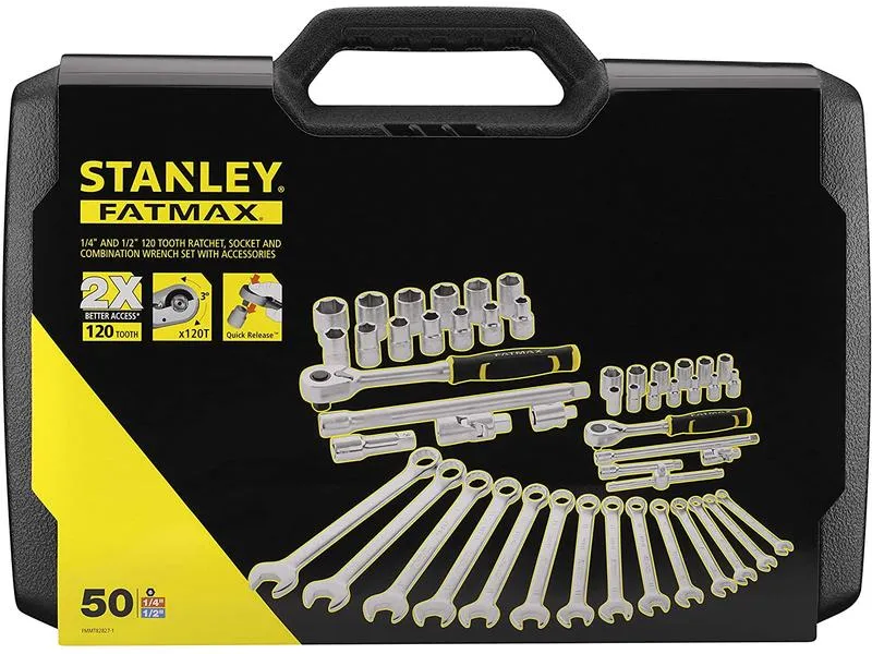 Stanley Fatmax Werkzeug-Set 1/2 + 1/4, 49-teilig Stanley Fatmax Werkzeug-Set 1/2 + 1/4, 49-teilig