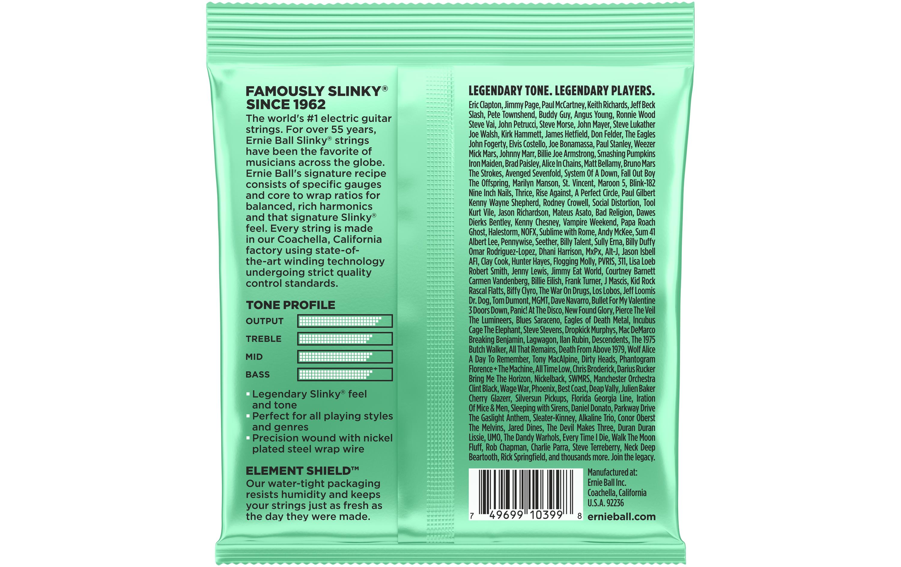 Ernie Ball Gitarrensaiten 2229 Slinky Nickel – Hyper 8-42