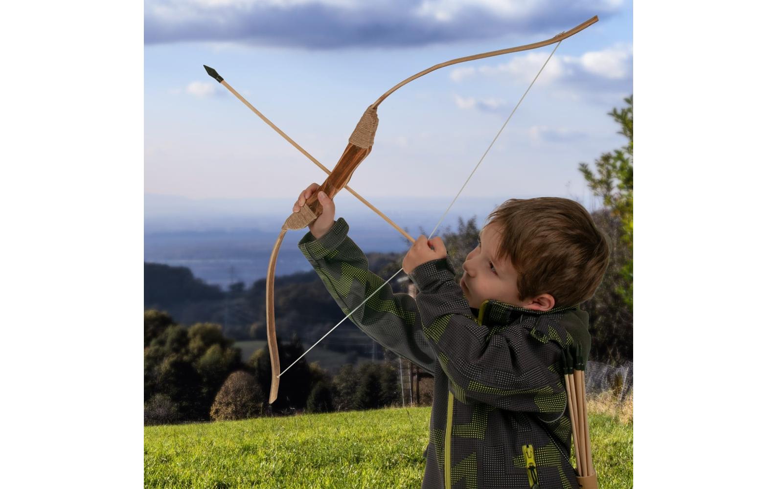 Bogenkönig Holzpfeile mit Gummispitze 20 Stück