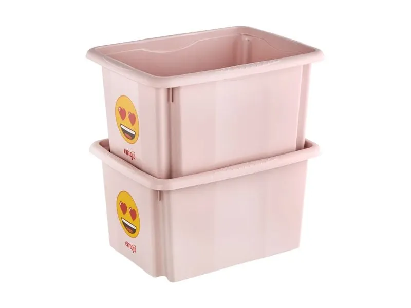 keeeper Karolina Emoji Hearts Emoji Hearts Kunststoffbox rosa 15 L keeeper Karolina Emoji Hearts Emoji Hearts Kunststoffbox rosa 15 L
