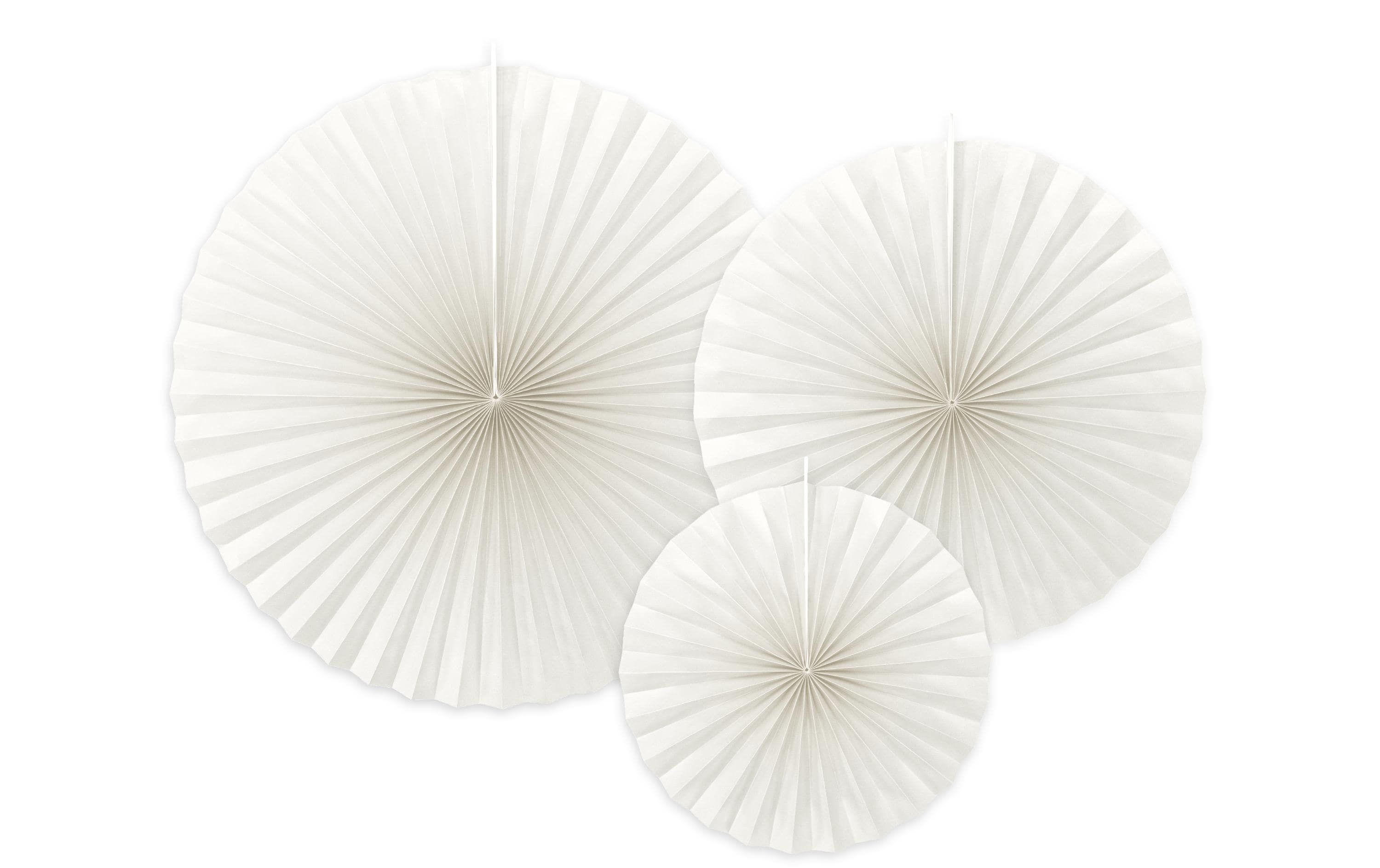 Partydeco Rosetten 3 Stück, Cremeweiss Partydeco Rosetten 3 Stück, Cremeweiss