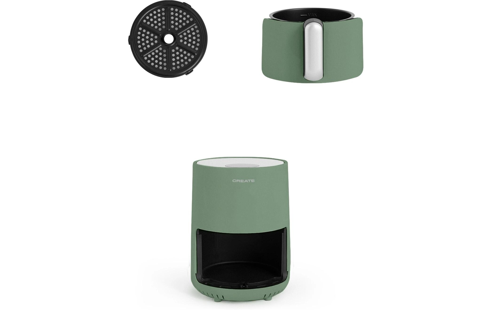 Create Heissluft-Fritteuse Air Fryer Salbeigrün 1.5 l