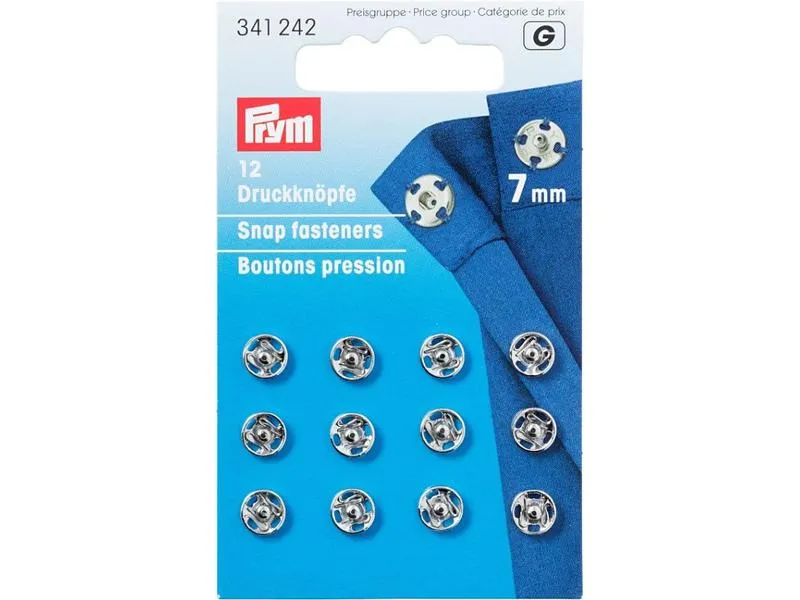 Prym Druckknöpfe Silber, 7 mm Prym Druckknöpfe Silber, 7 mm
