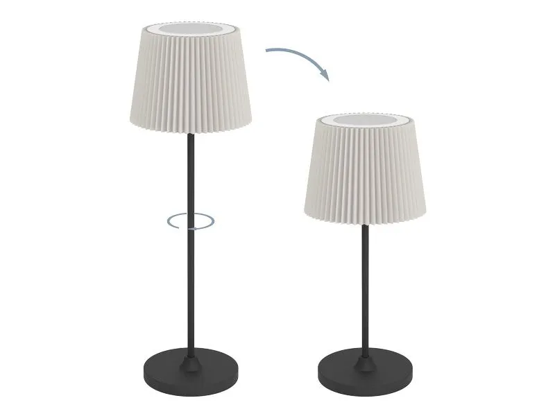 EGLO Leuchten Tischleuchte Leonero Akku H:370 LED-CCT Touch Schwarz