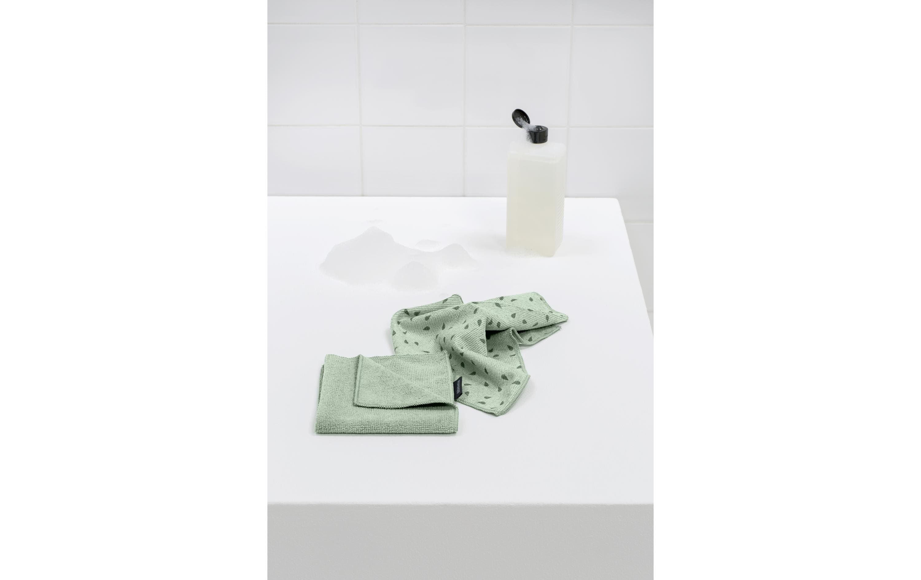 Brabantia Mikrofaser-Reinigungstuch 2 Stück, Hellgrün