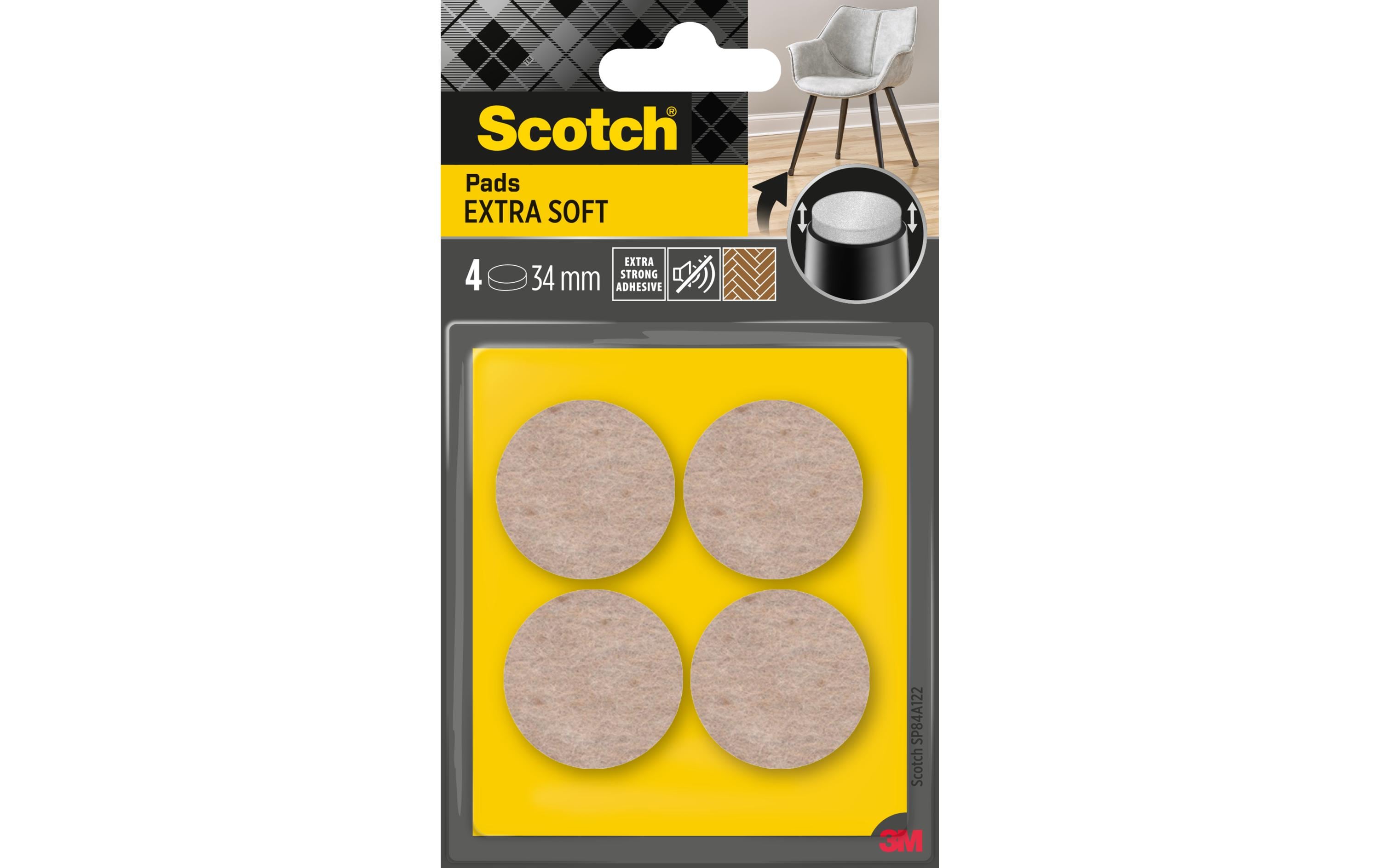 3M Filzgleiter Extra-Soft, Ø 34 mm, Beige, 4er Pack 3M Filzgleiter Extra-Soft, Ø 34 mm, Beige, 4er Pack